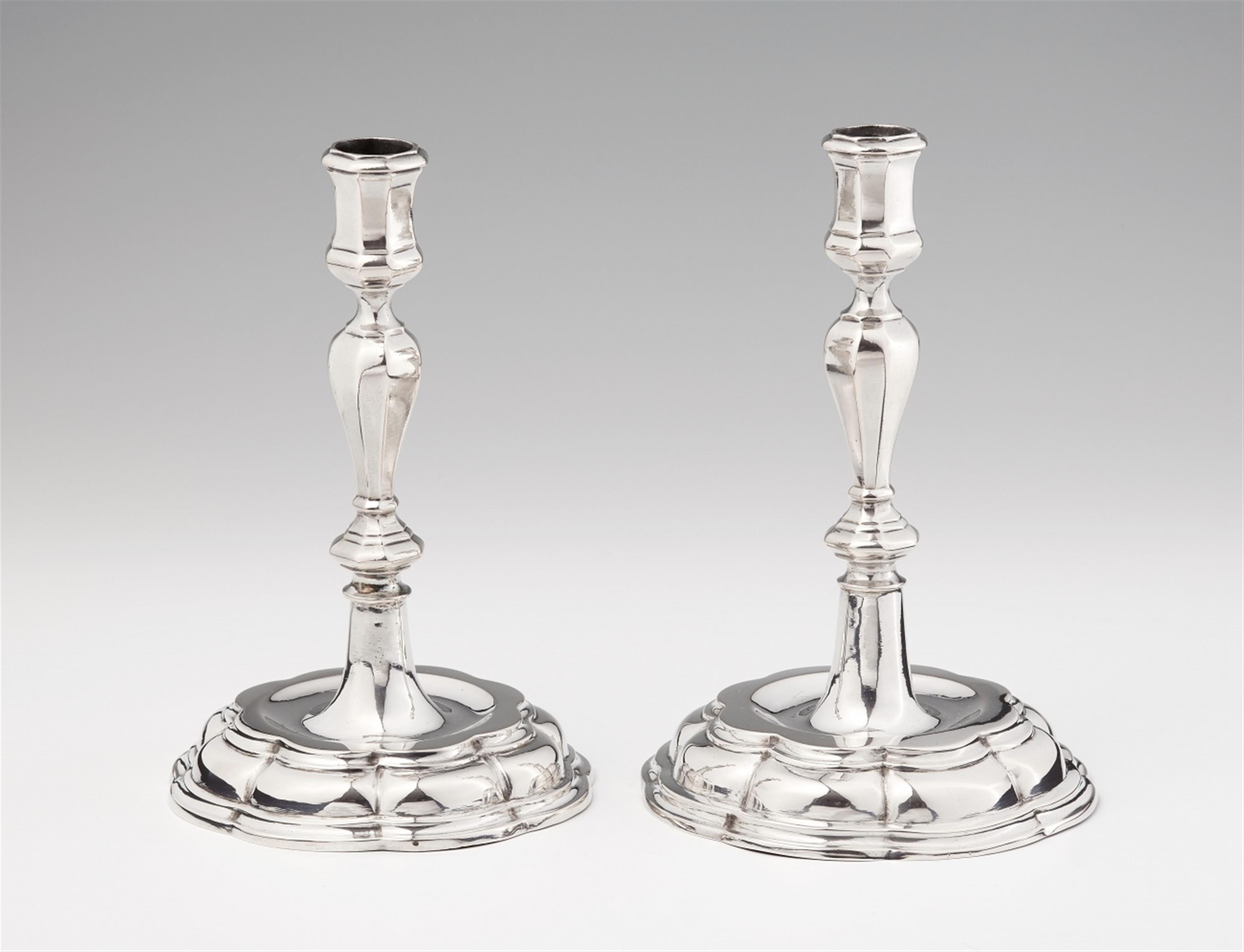 A pair of early Cologne silver candlesticks - image-1