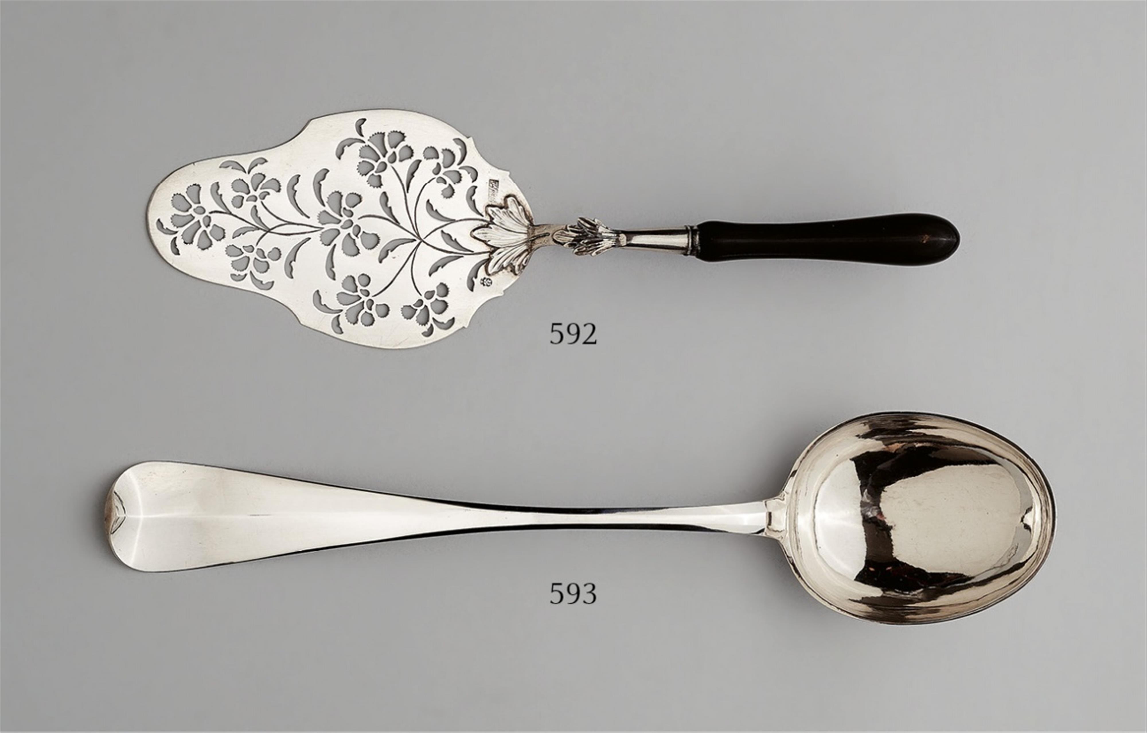A large Elberfeld silver dumpling spoon - image-1
