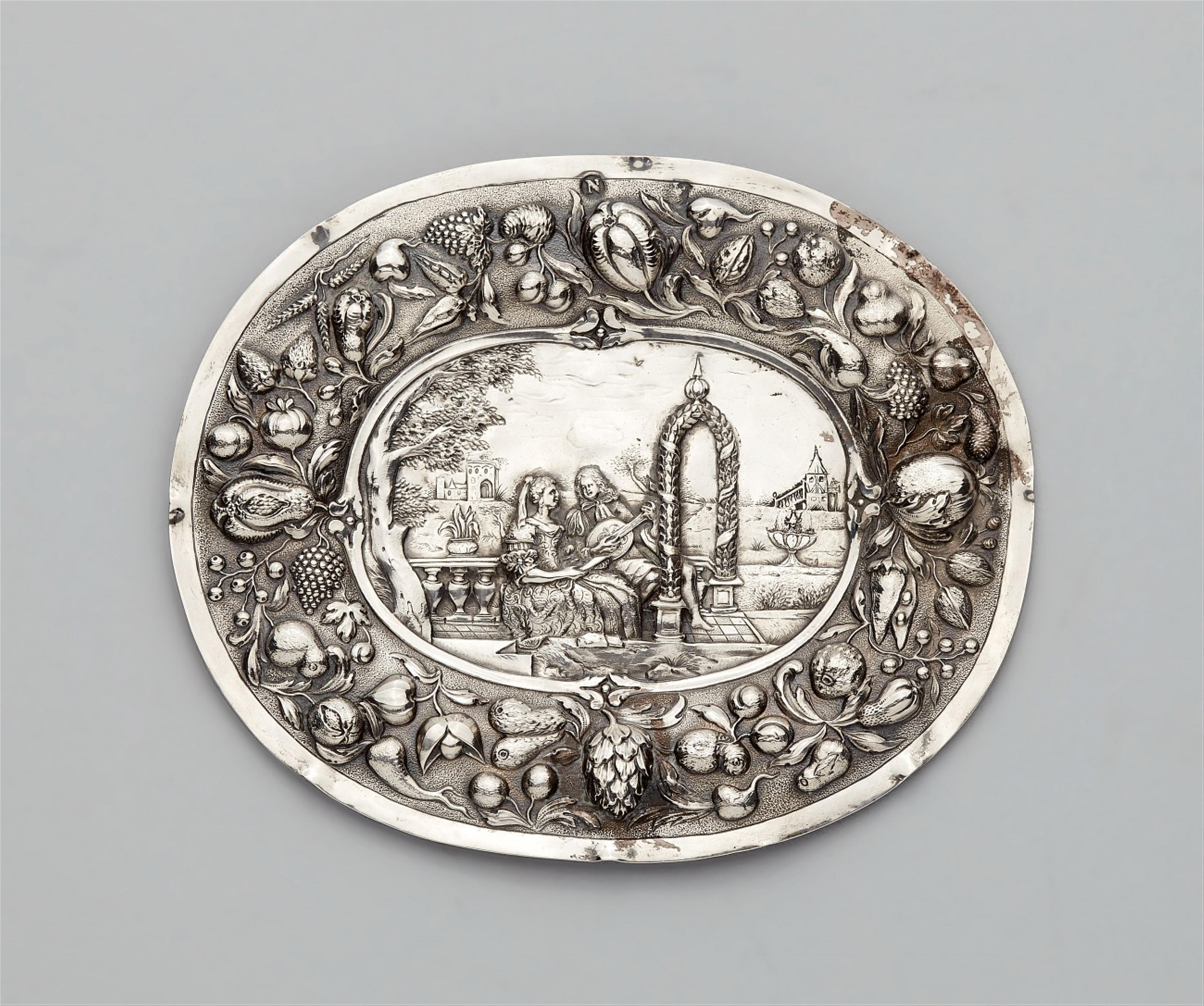 A miniature Nuremberg silver sideboard dish - image-1
