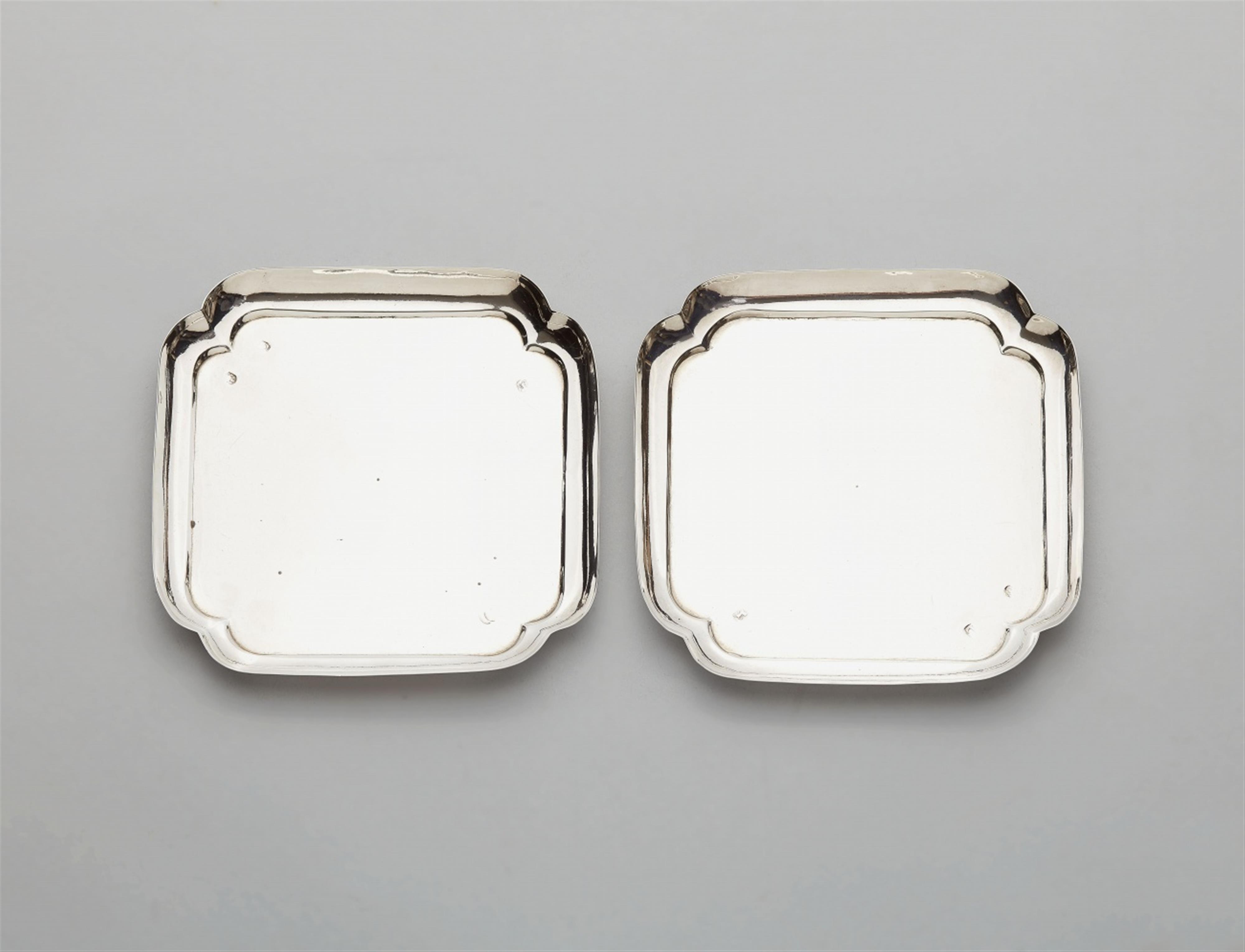 A pair of George II silver trays - image-1