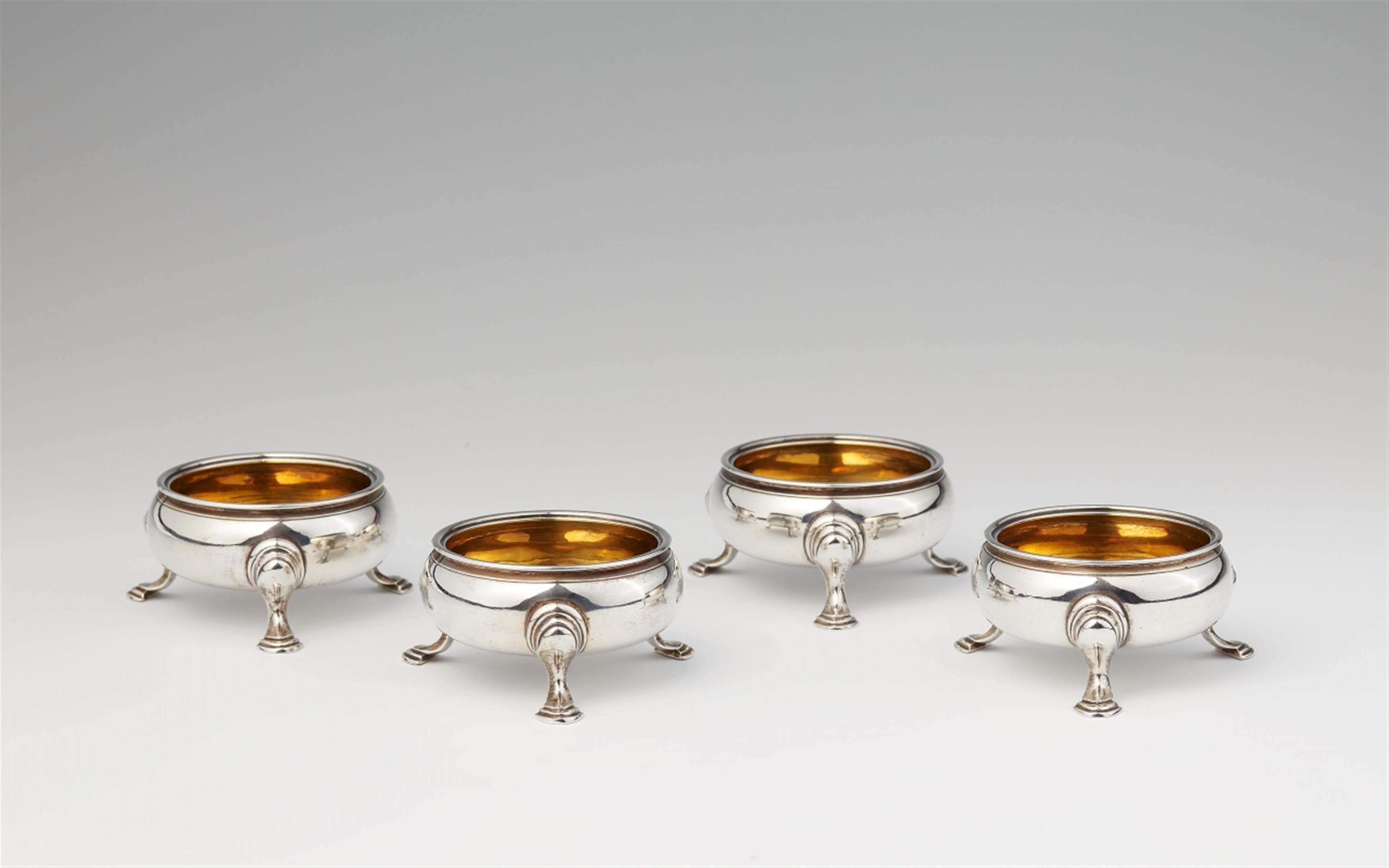 Four George II silver salts - image-1
