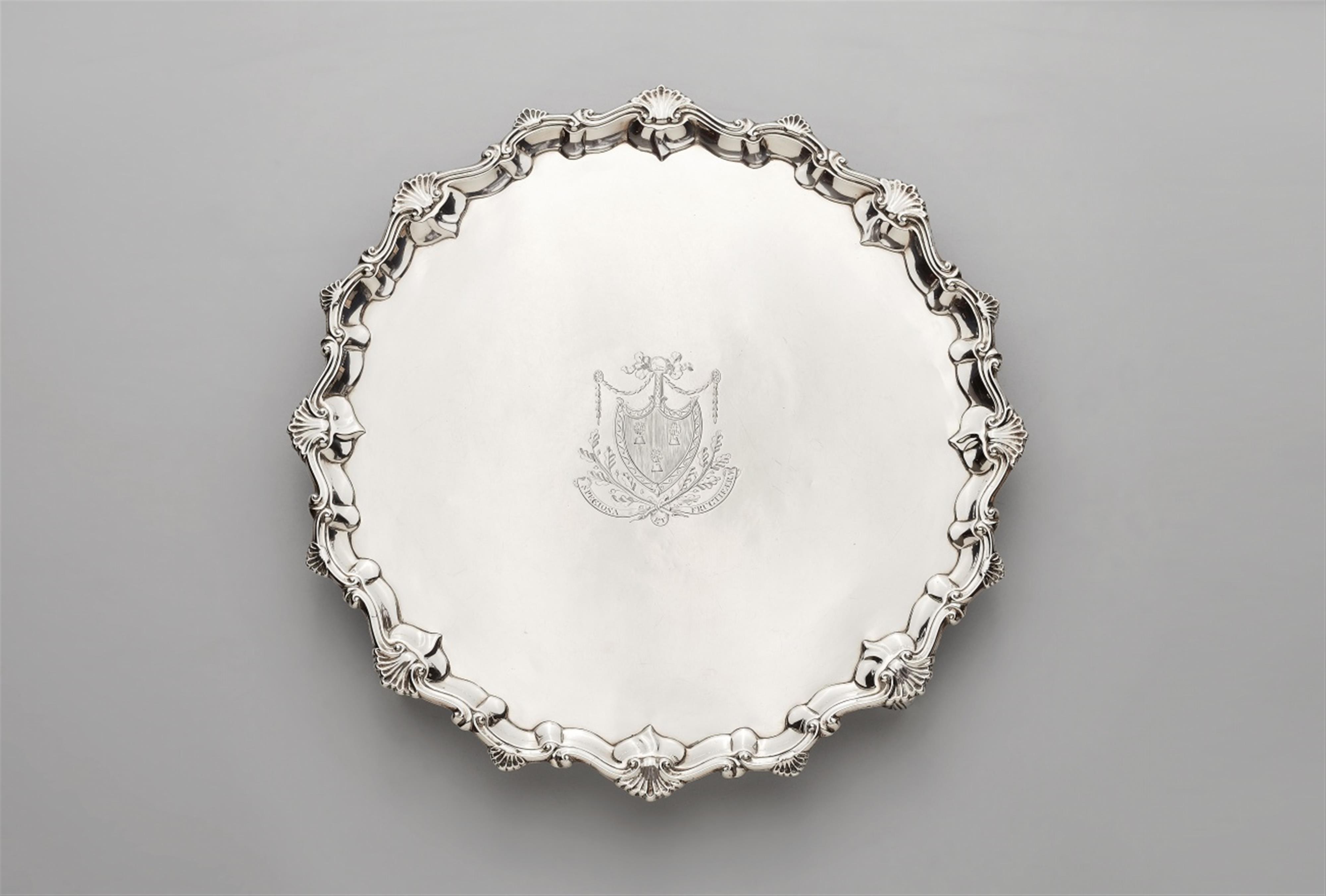 A large George III silver salver - image-1