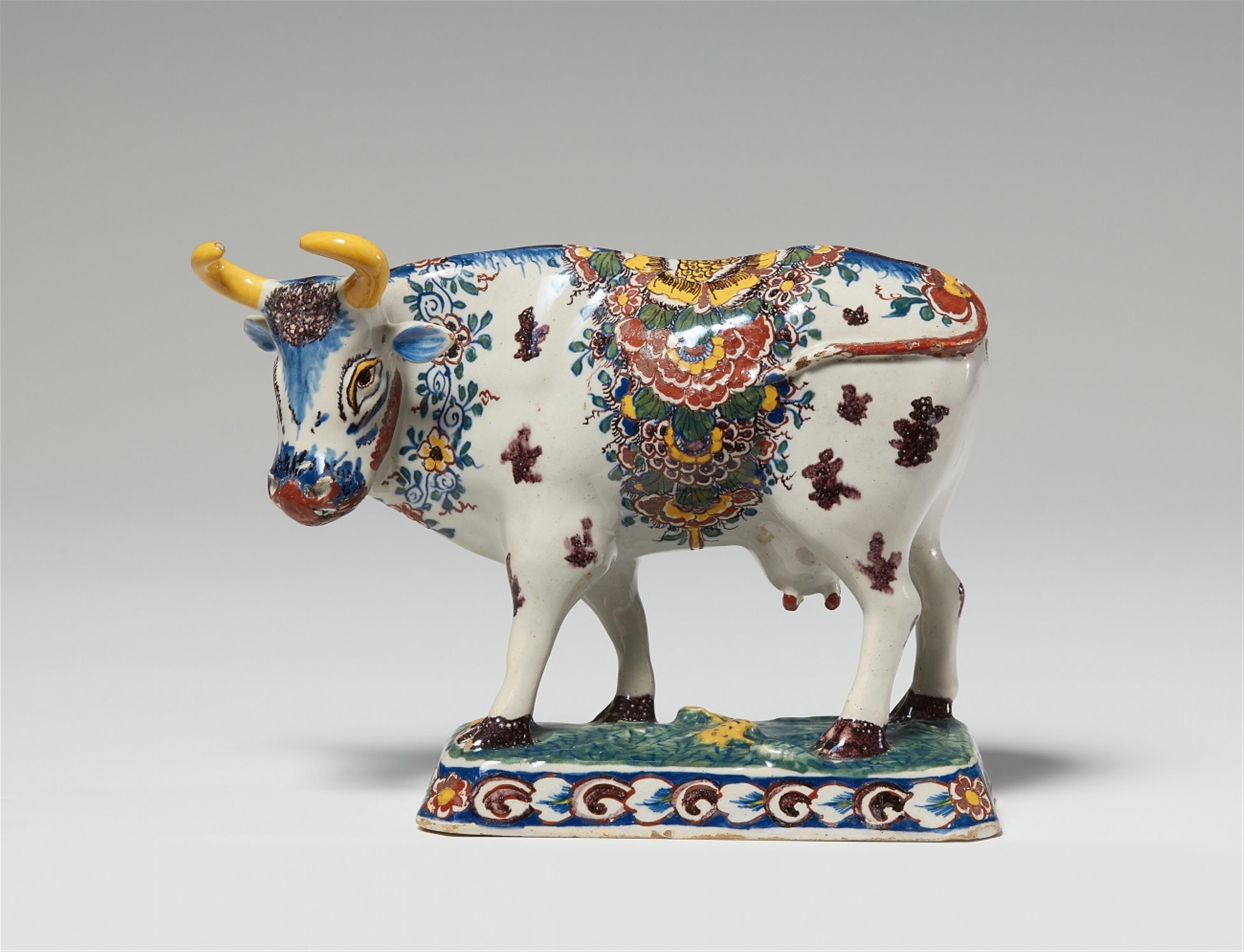 A Delft faience model of a cow - image-1