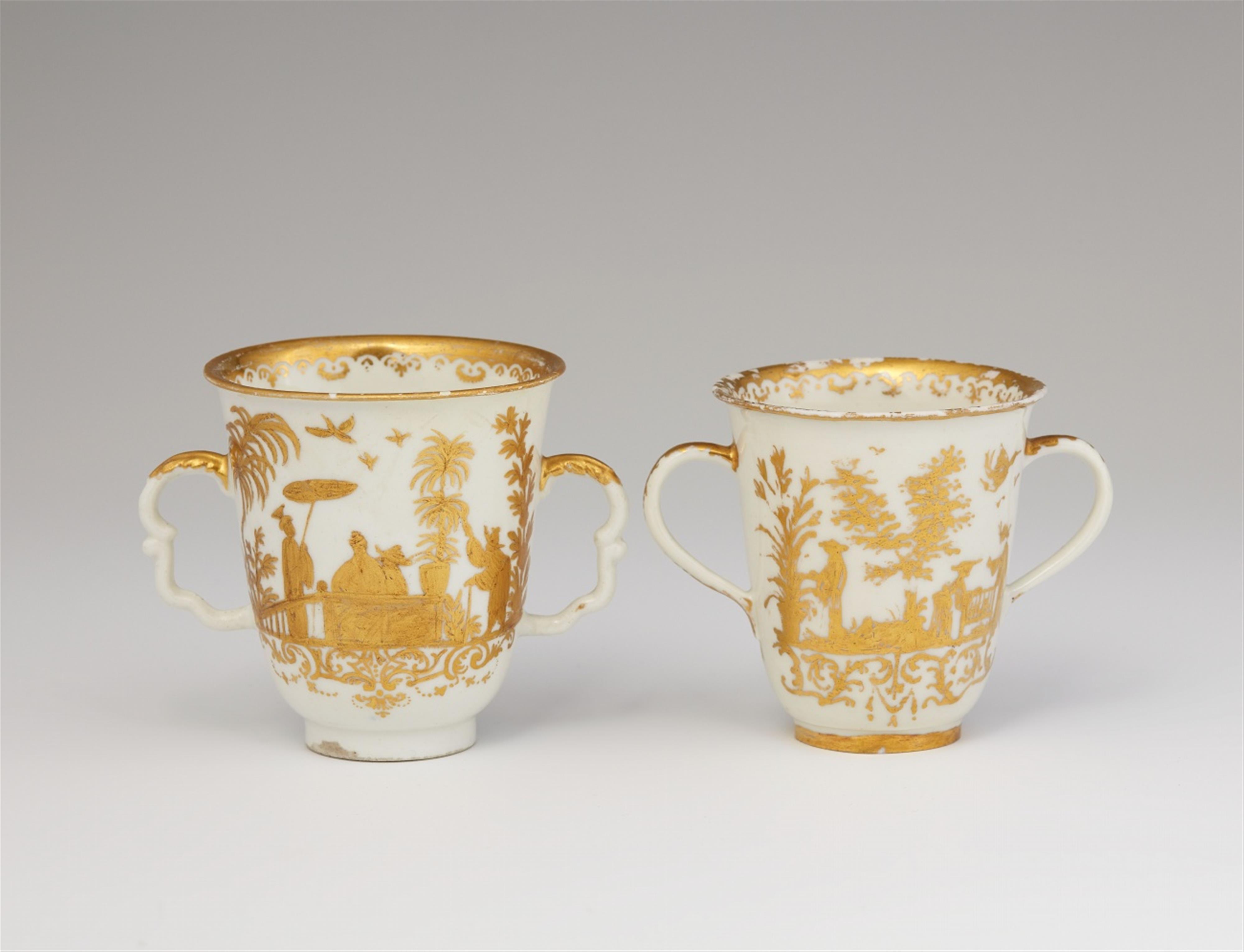 Two double-handled beakers with Augsburg chinoiseries - image-1