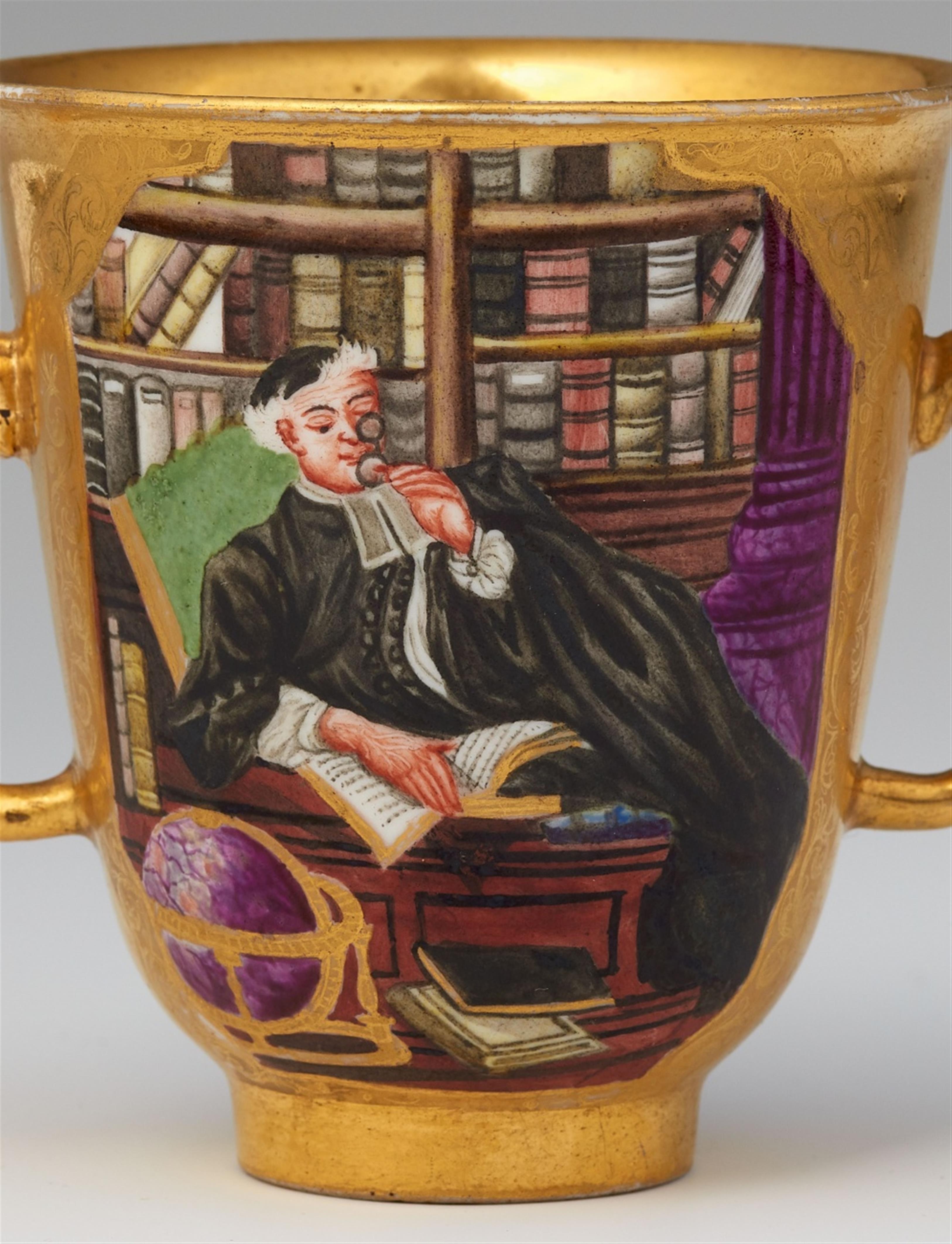 A rare and early Meissen porcelain beaker from the Bern gold ground service - image-5