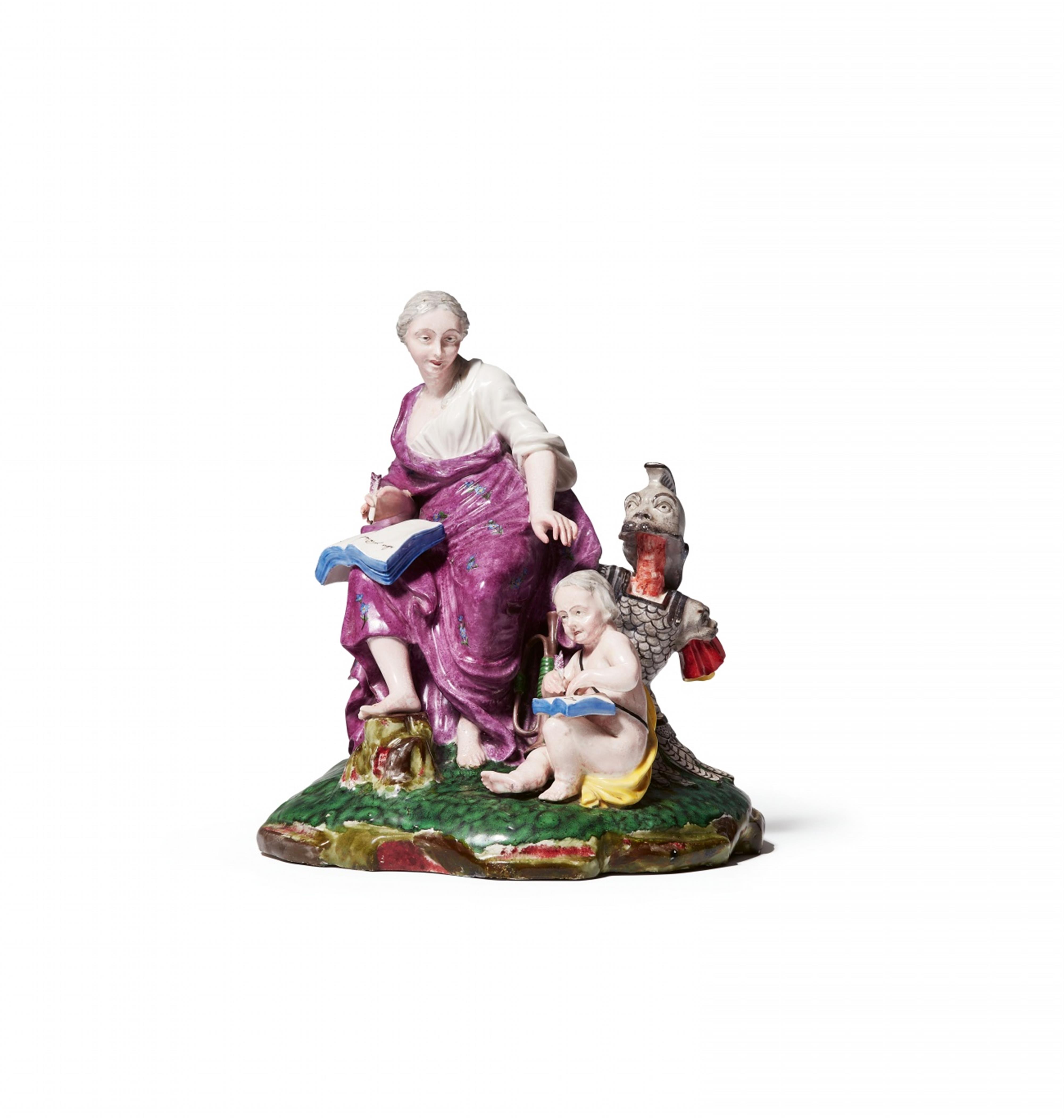 A Kelsterbach porcelain figure of the muse Klio - image-1