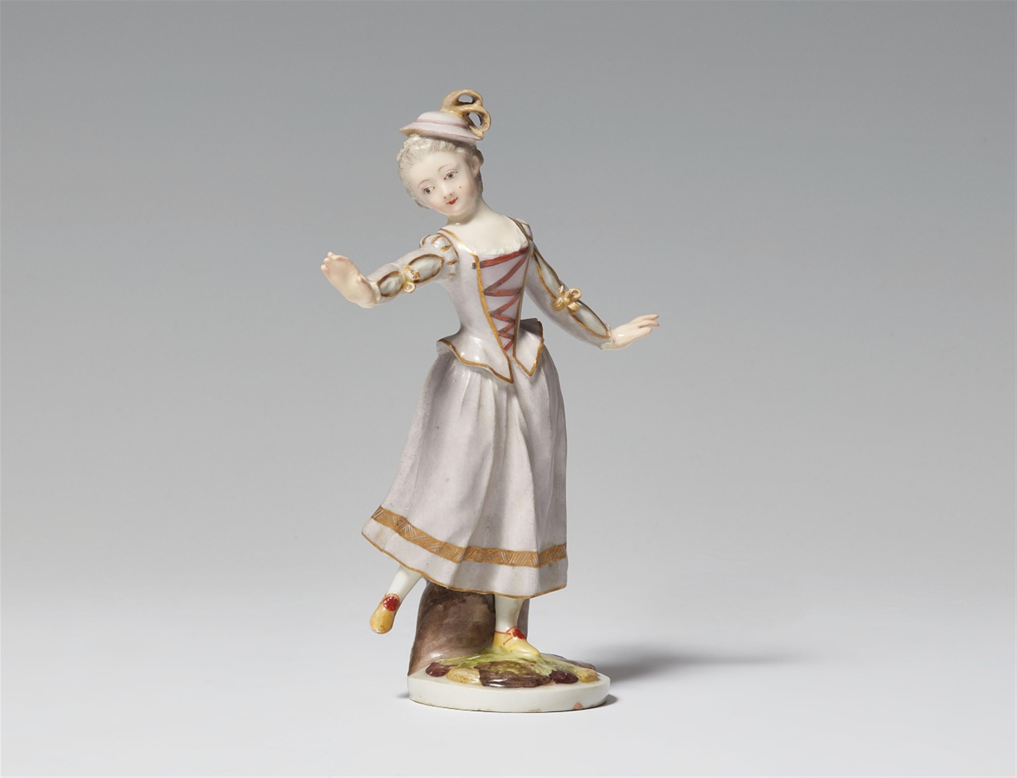 A Zurich porcelain figure of a dancing girl - image-1