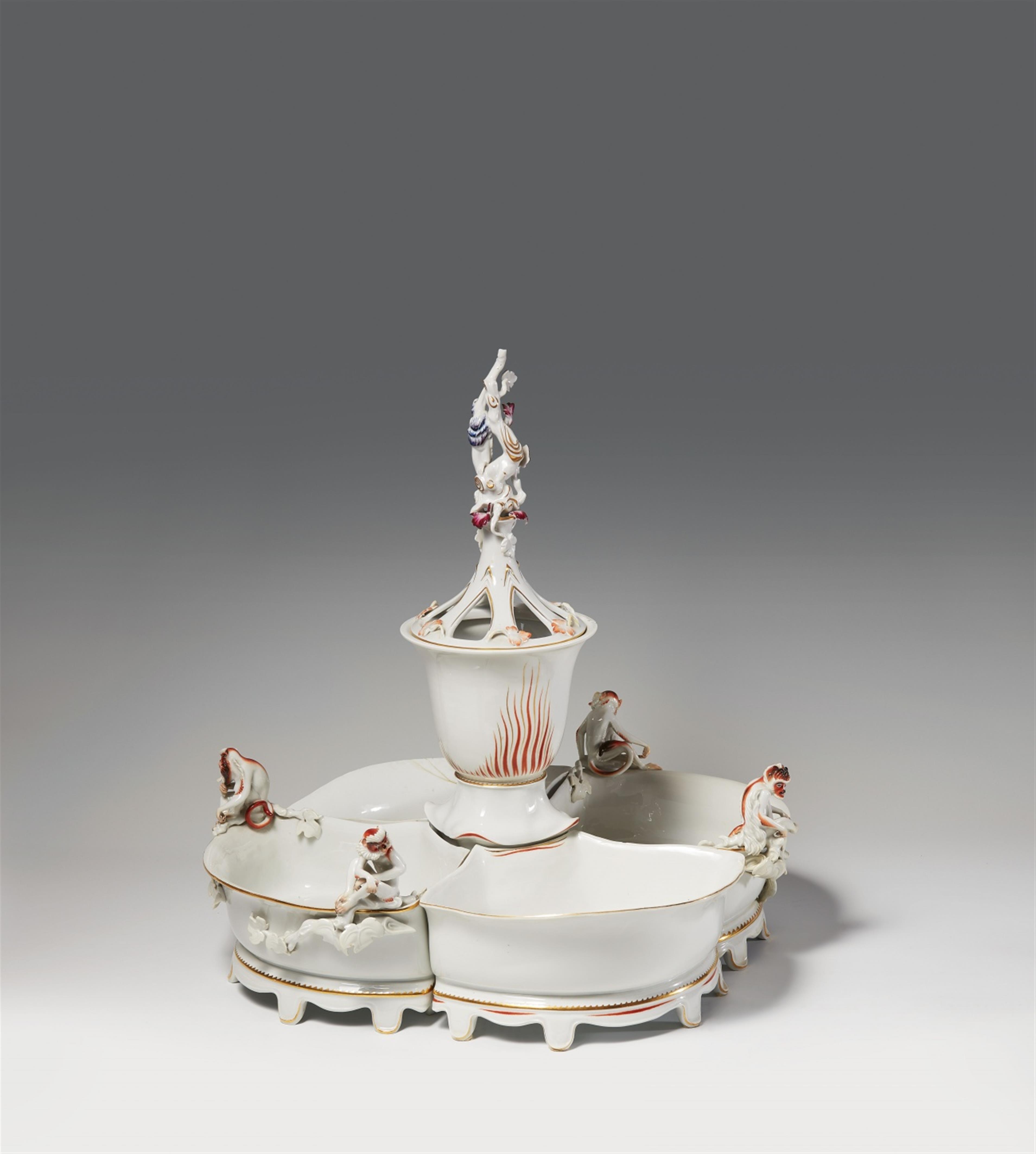 Meissen porcelain monkey bowls from the "Reineke Fuchs" centrepiece - image-1