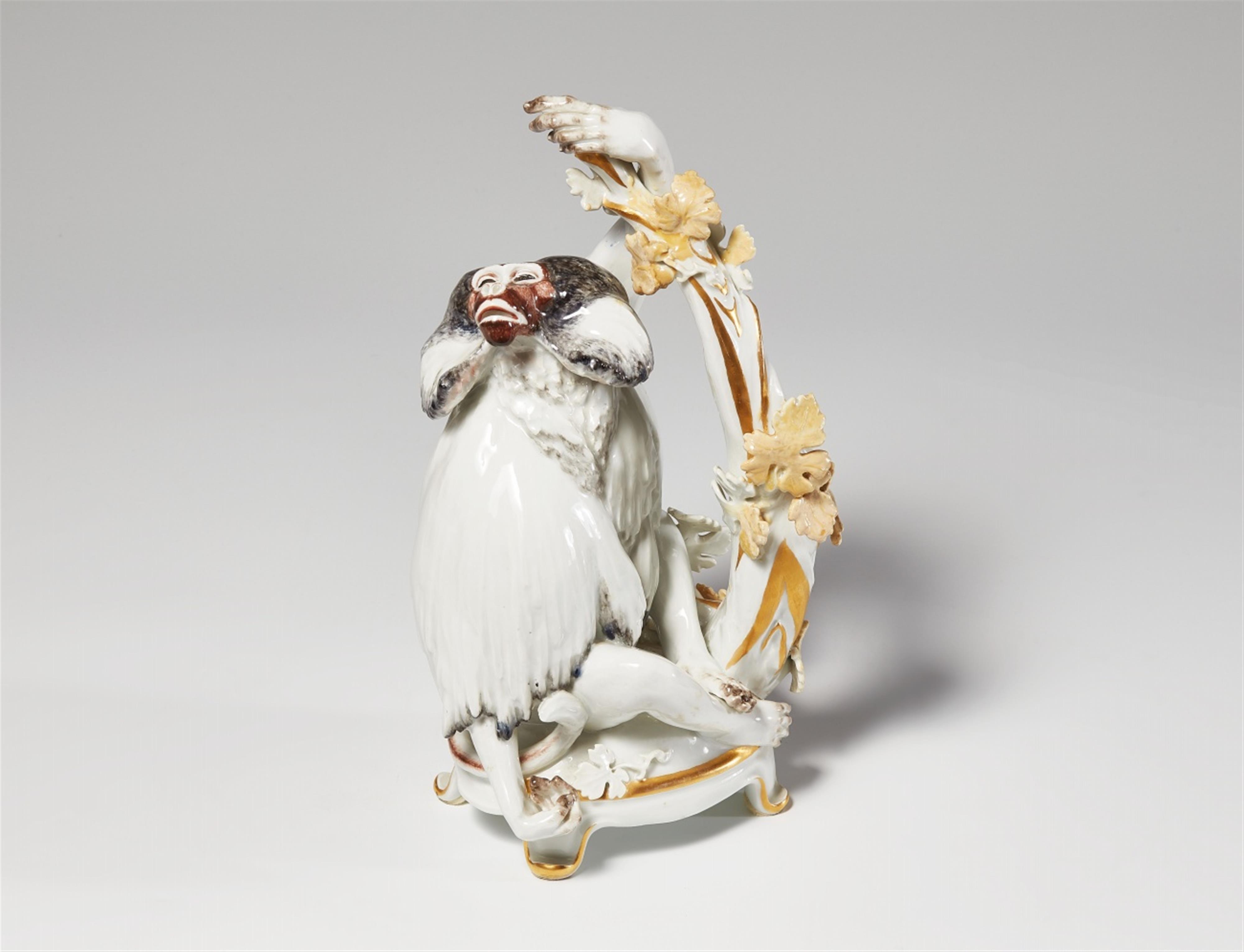 A Meissen porcelain baboon from the "Reineke Fuchs" centrepiece - image-1