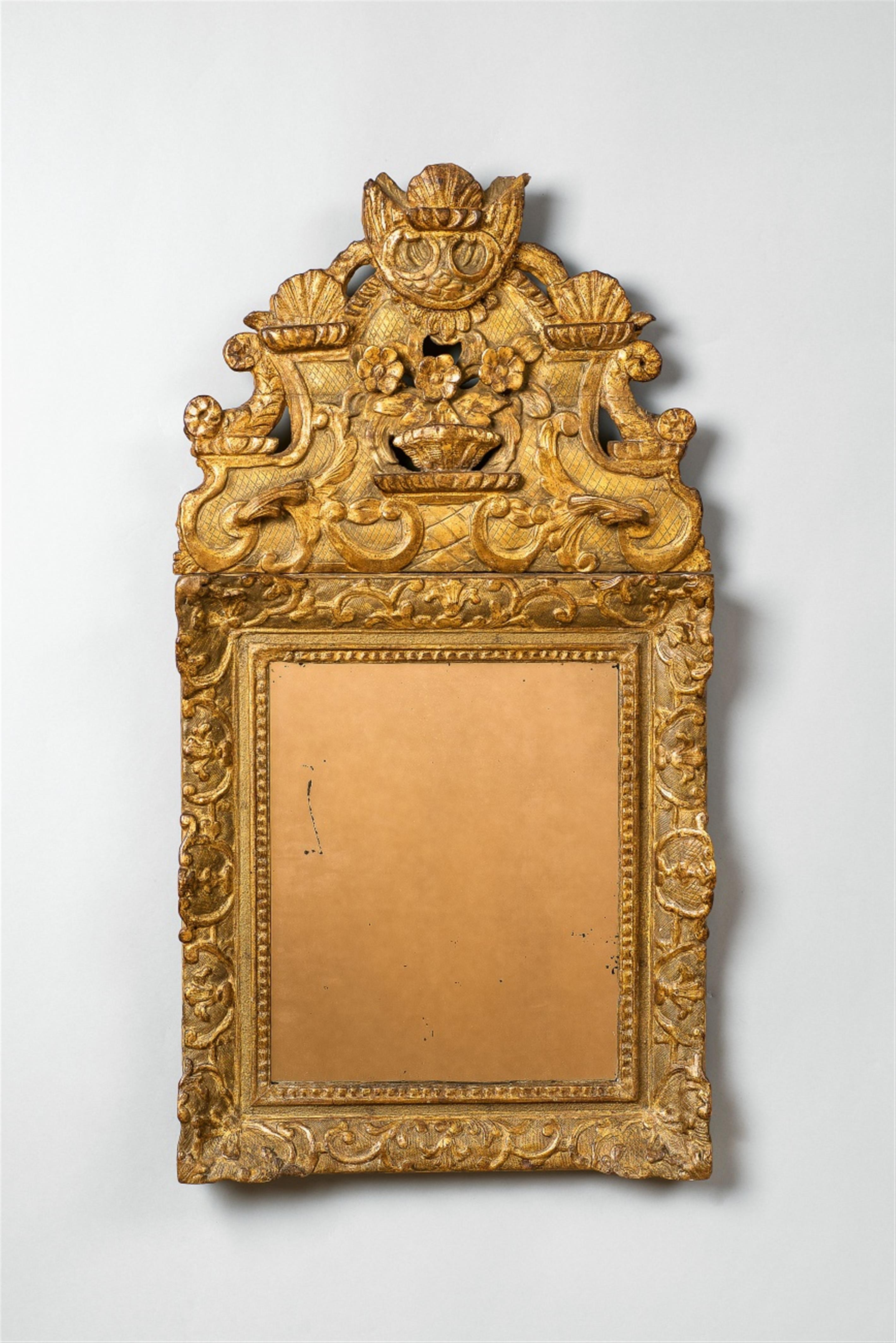 A Régence gilt oak mirror - image-1