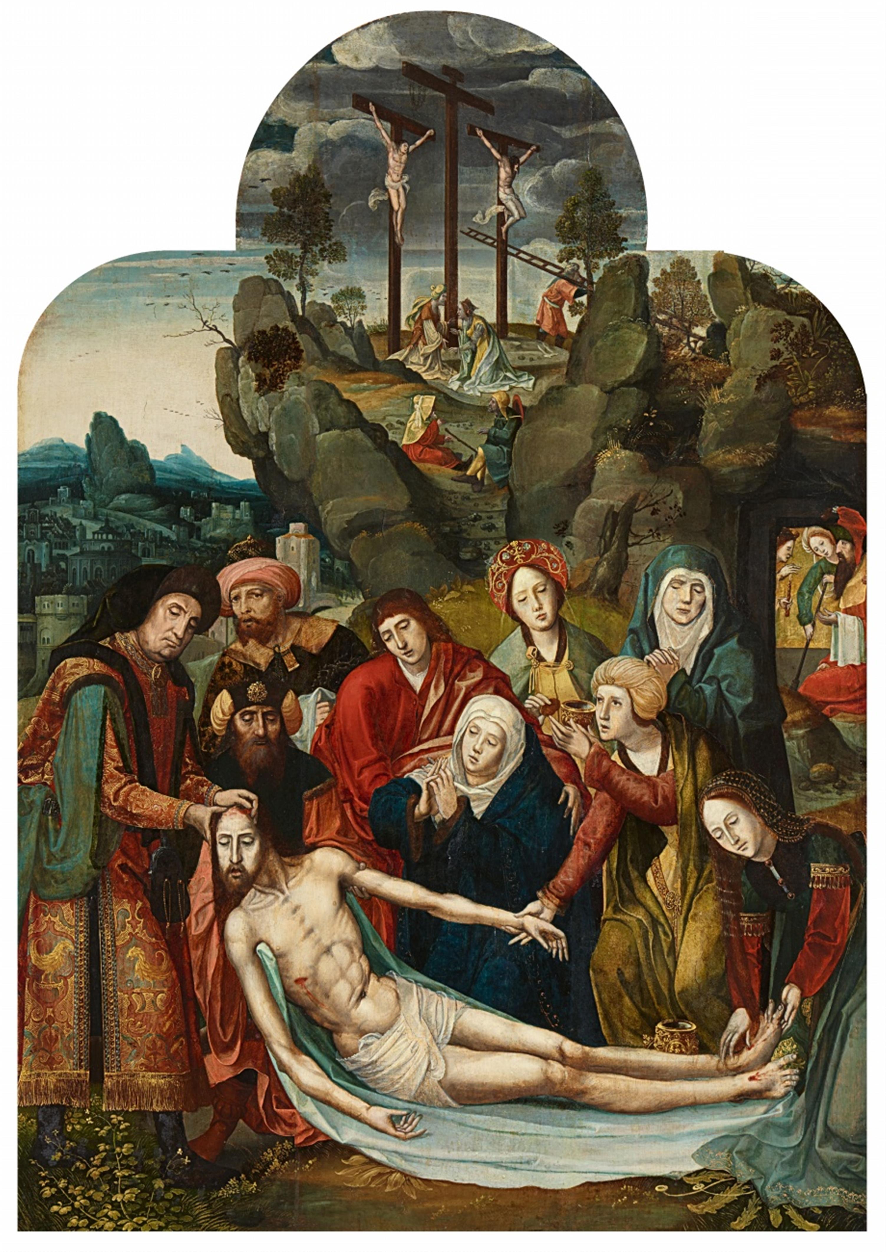 Niederländischer Meister um 1520 - Beweinung Christi - image-1