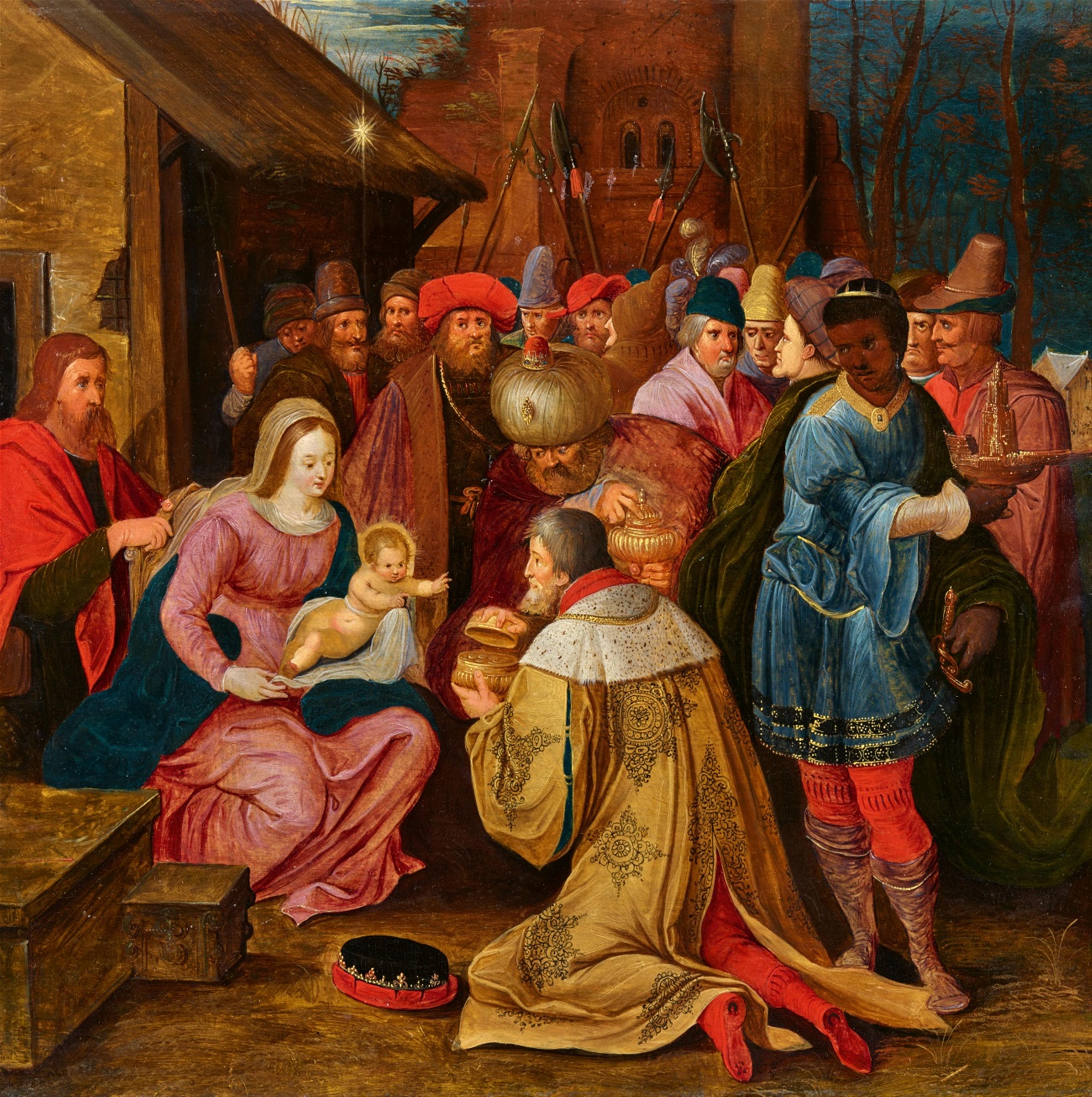 Caspar van der Hoecke, studio of - The Adoration of the Magi - image-1