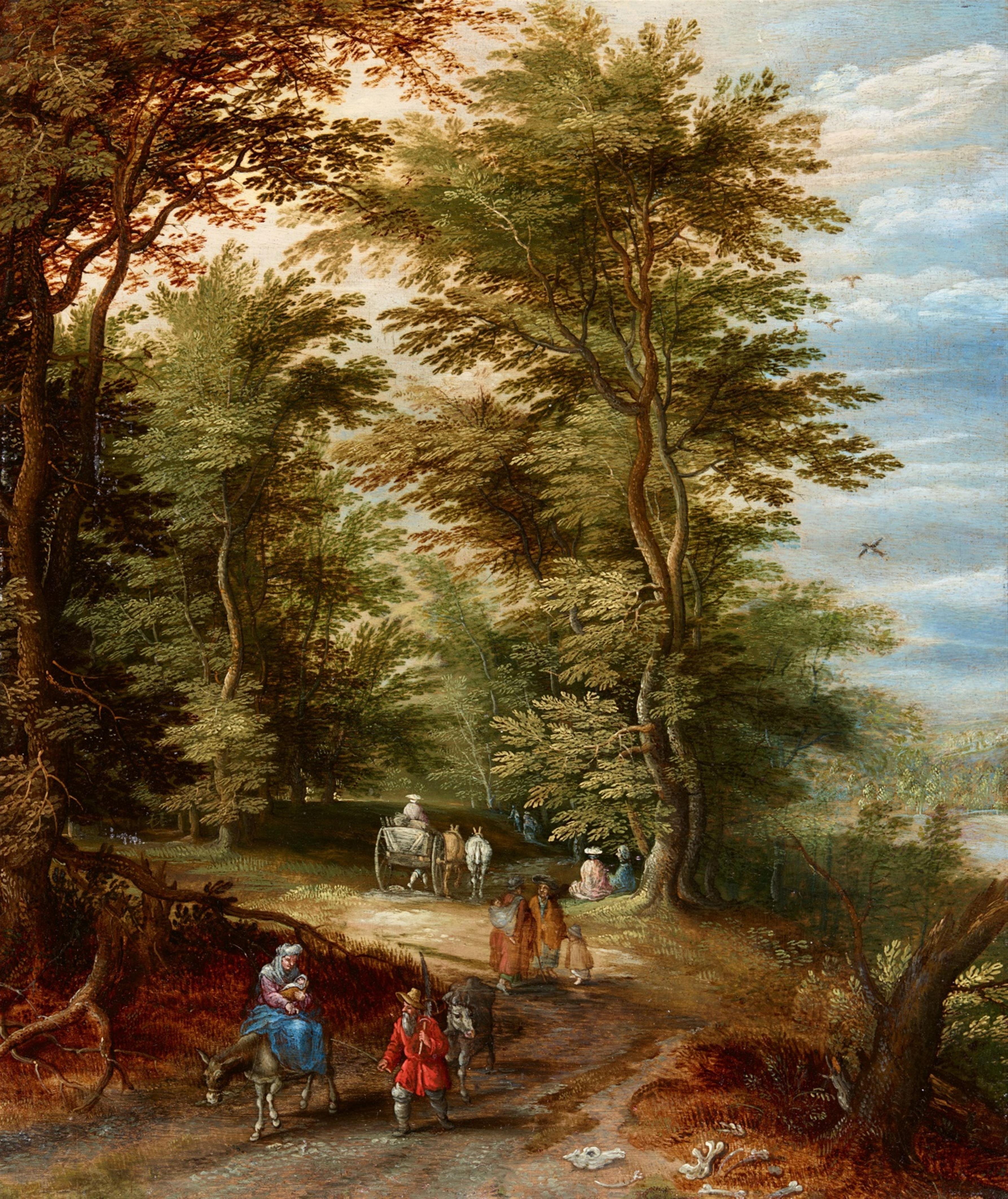 Jan Brueghel d. J. - Landschaft mit der Flucht nach Ägypten - image-1