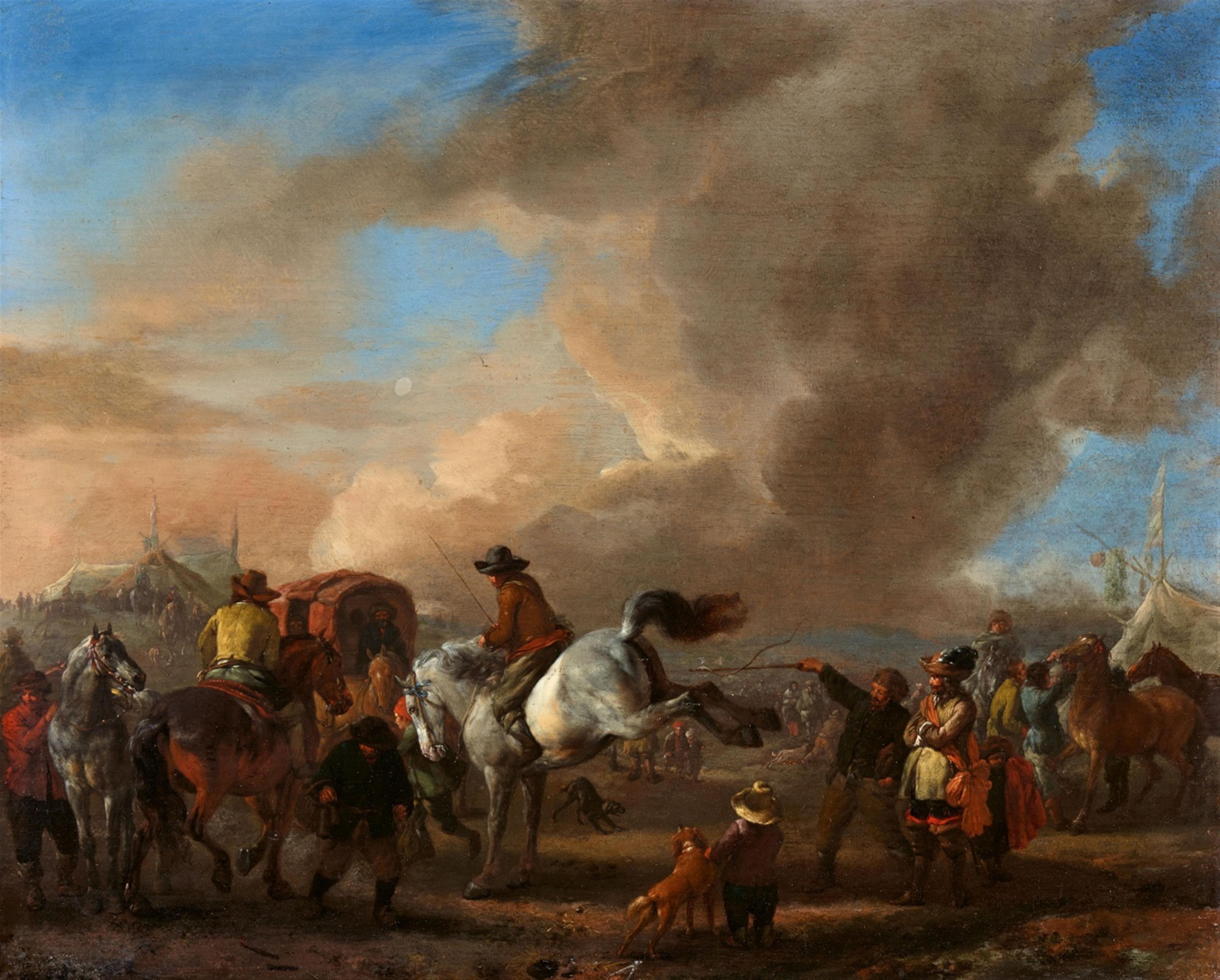 Philips Wouwerman - The Horse Market - image-1