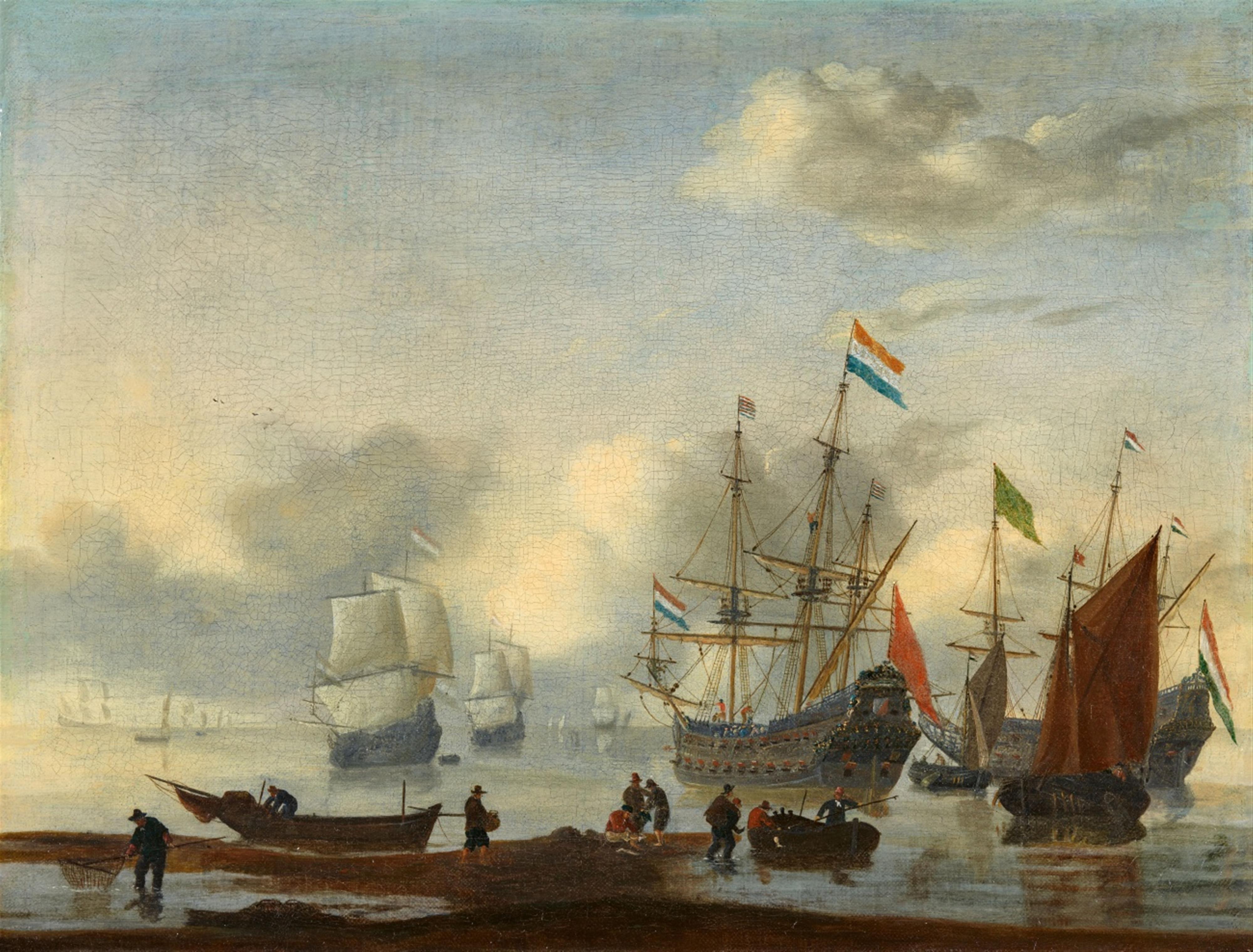 Reinier Nooms, gen. Zeeman - Schiffe auf ruhiger See vor einer Landzunge - image-1