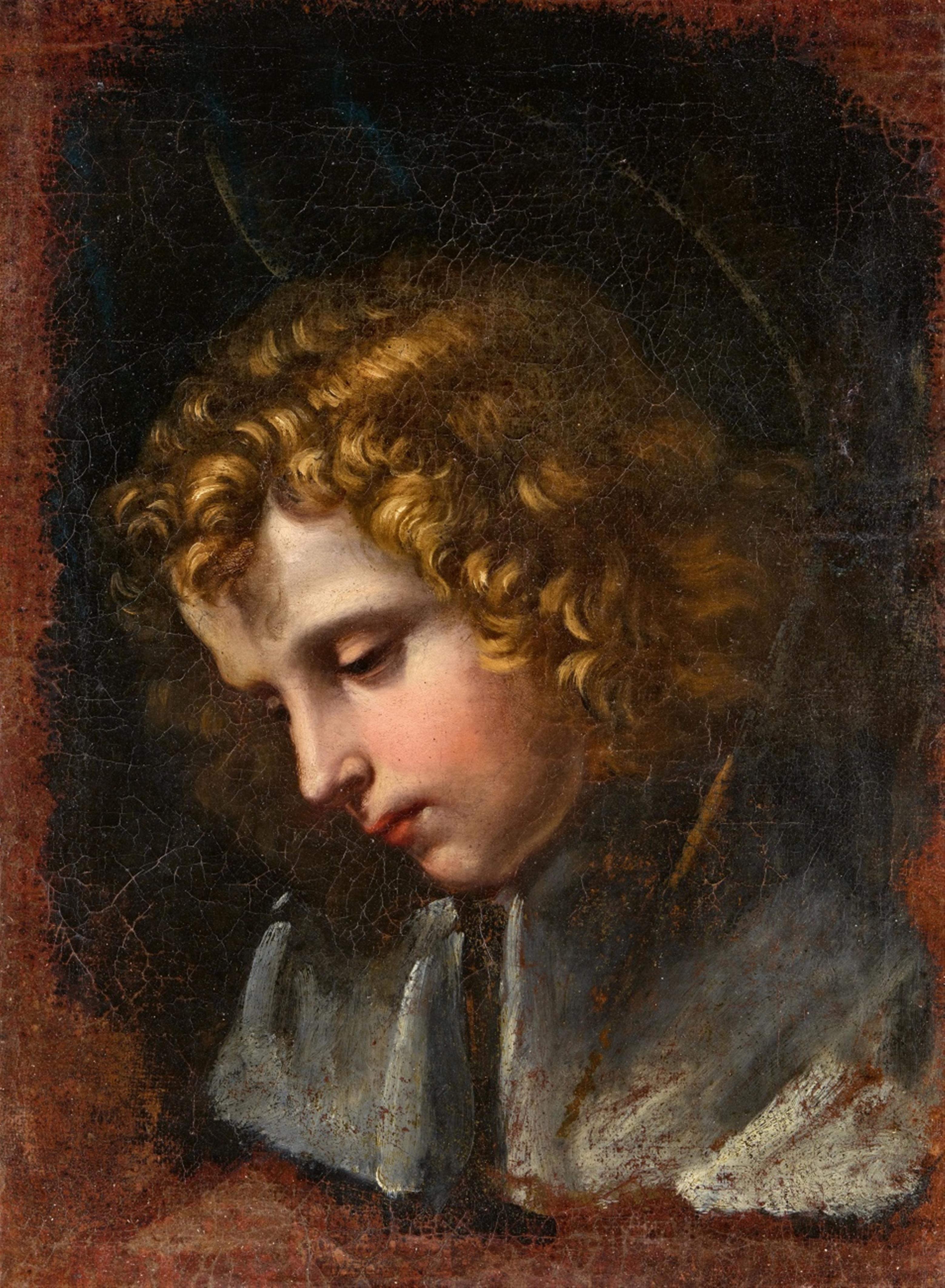 Onorio Marinari - Kopfstudie eines Knaben, wohl Heiliger Johannes - image-1