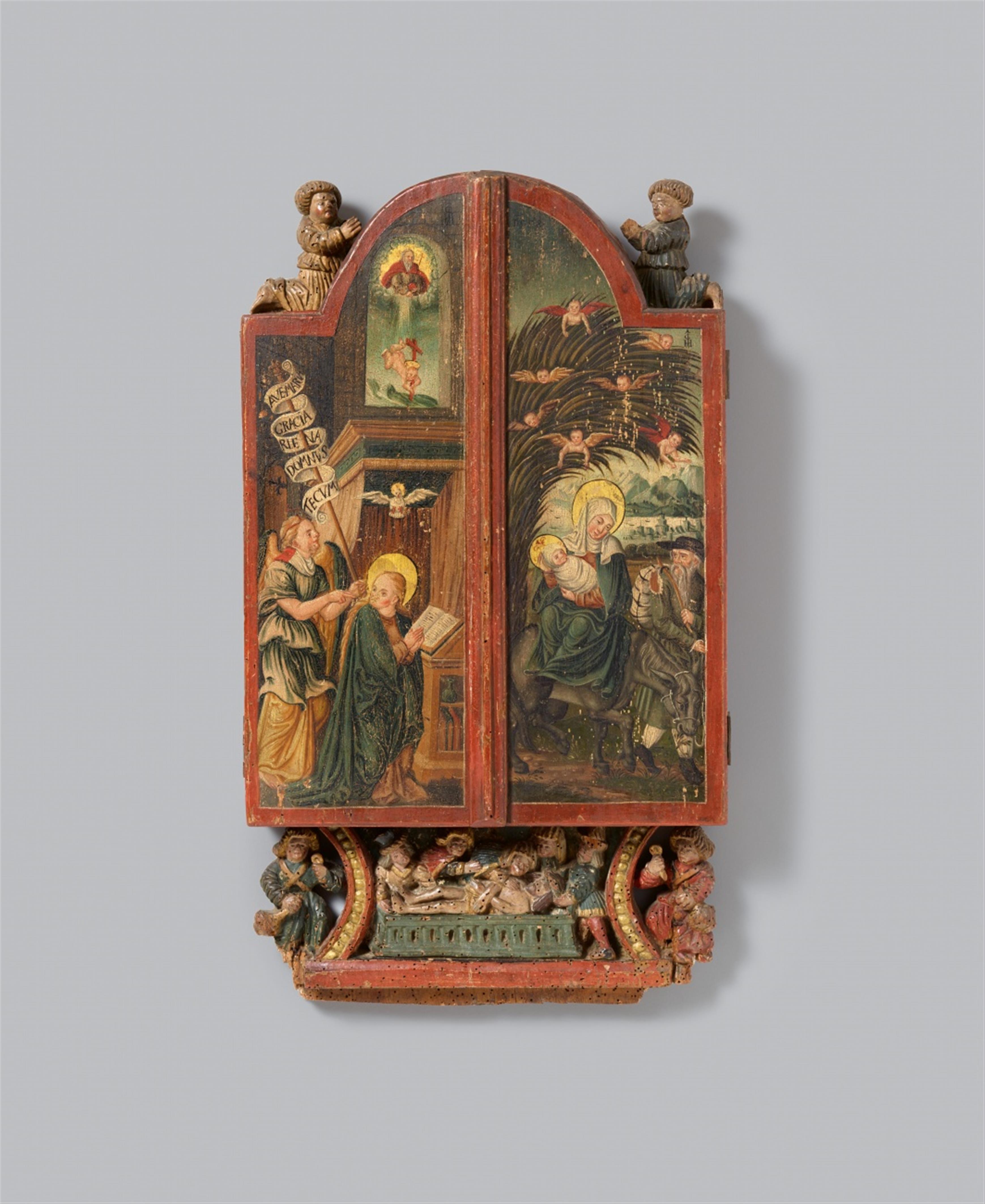 Schweizer Meister um 1560 - Flügelaltar mit Kreuzigung Christi - image-2
