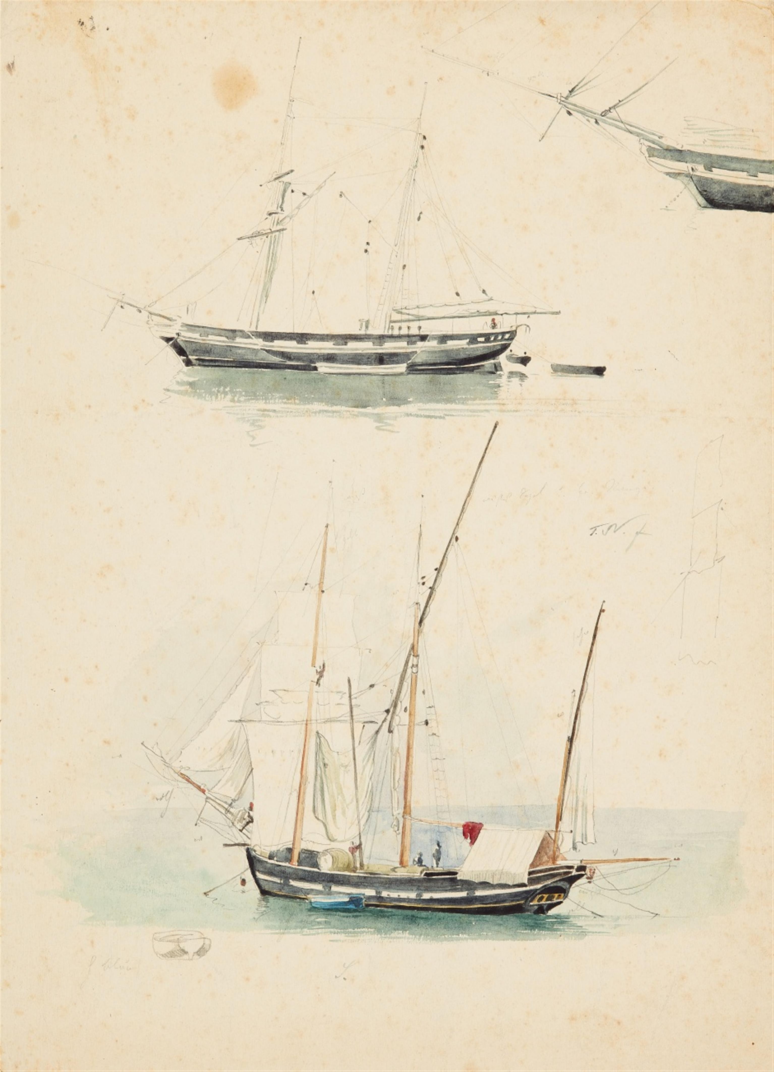 Friedrich Nerly - Studies of Ships - image-1
