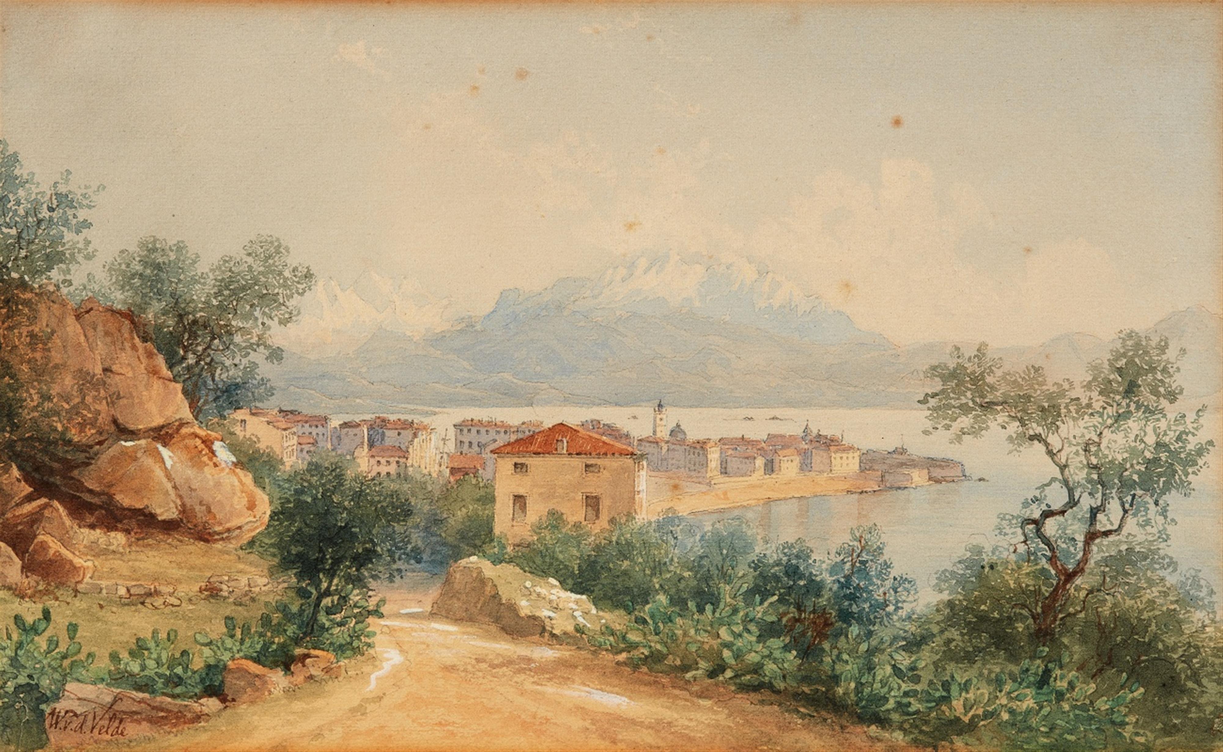 Charles William Meredith van de Velde - View of Riva del Garda - image-1