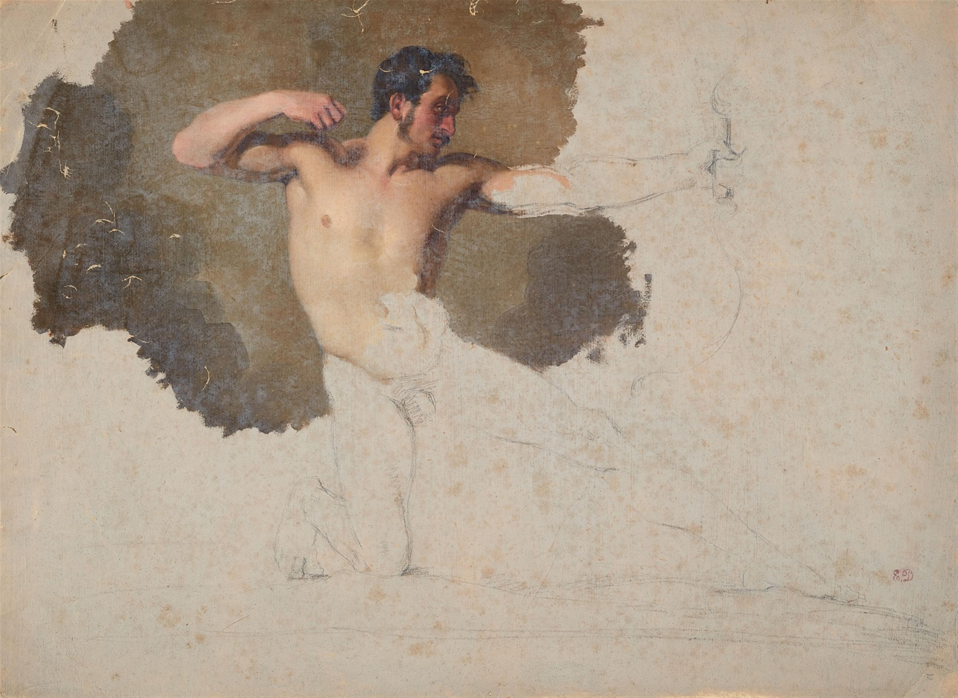 Pierre Andrieu, attributed to - A Nude Warrior - image-1