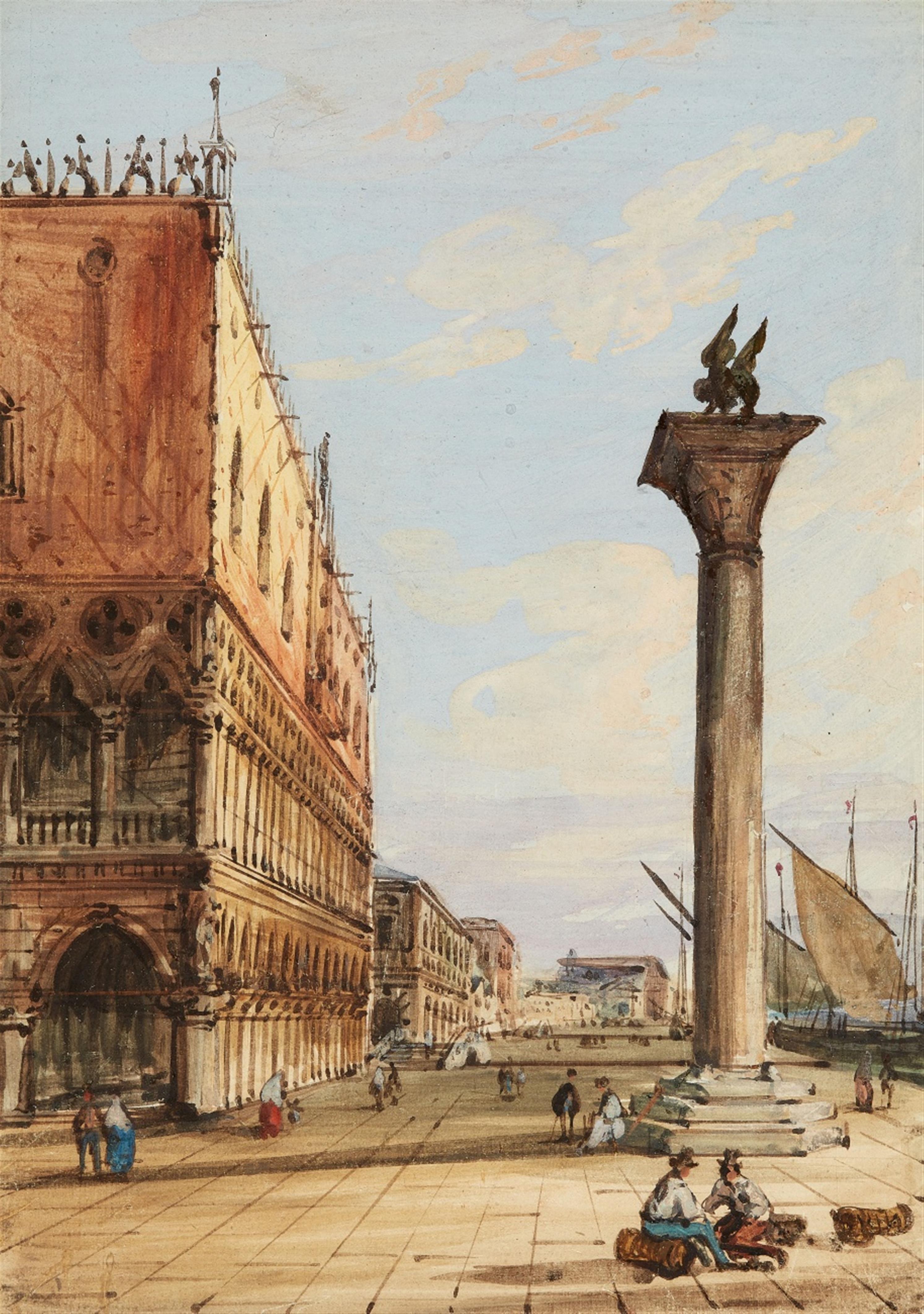 Carlo Grubacs - Blick von der Piazzetta auf die Riva degli Schiavoni - image-1