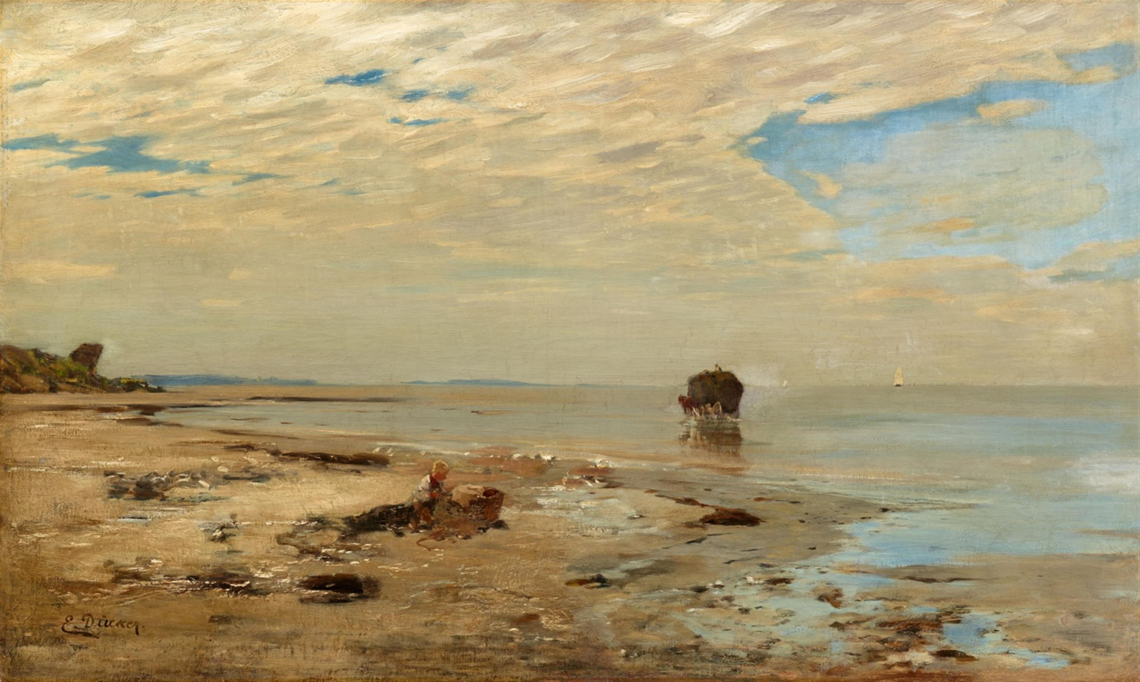 Eugène Gustav Dücker - Beach Scene - image-1