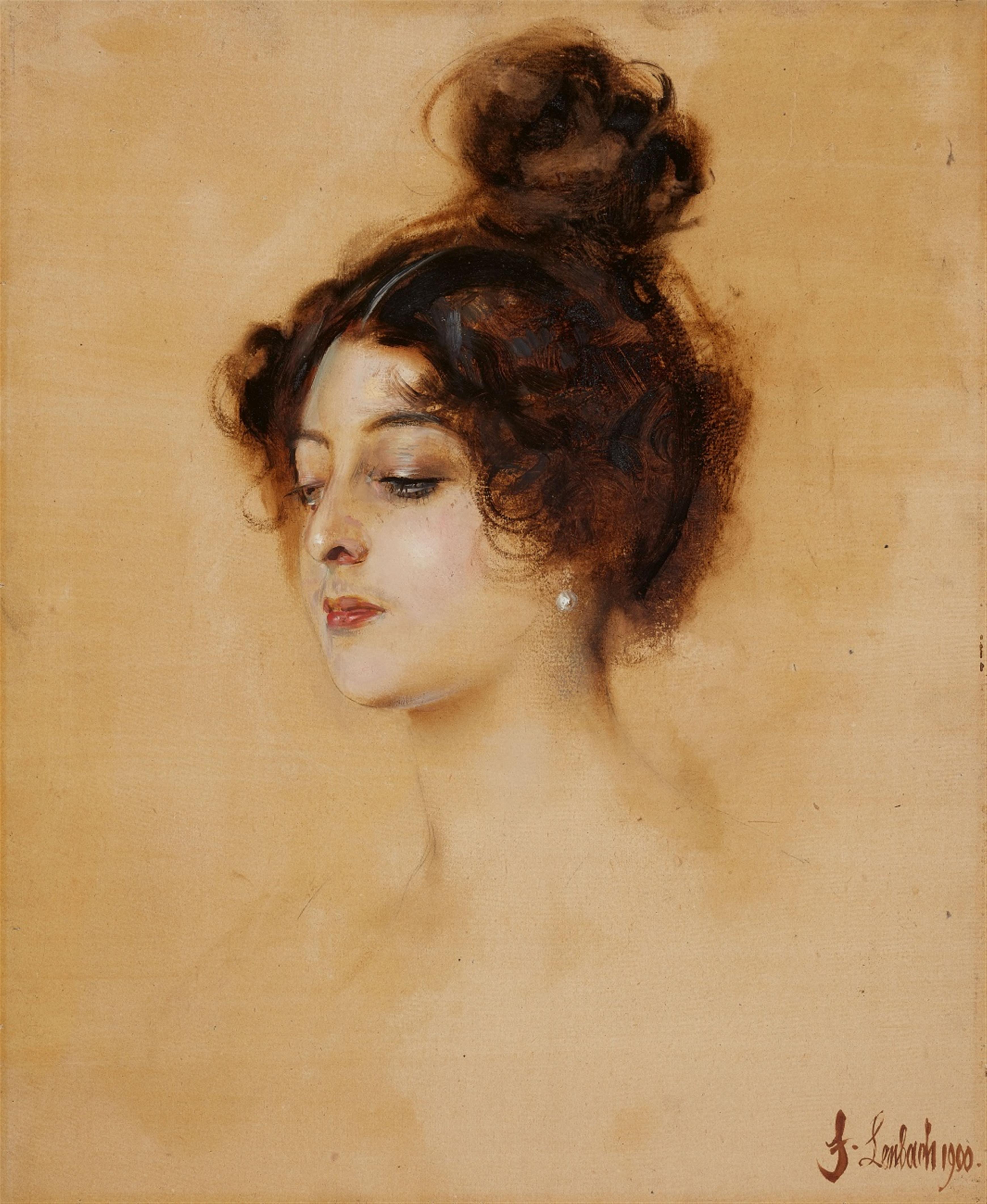 Franz Seraph von Lenbach - Bildnis einer jungen Frau mit hochgestecktem Haar - image-1