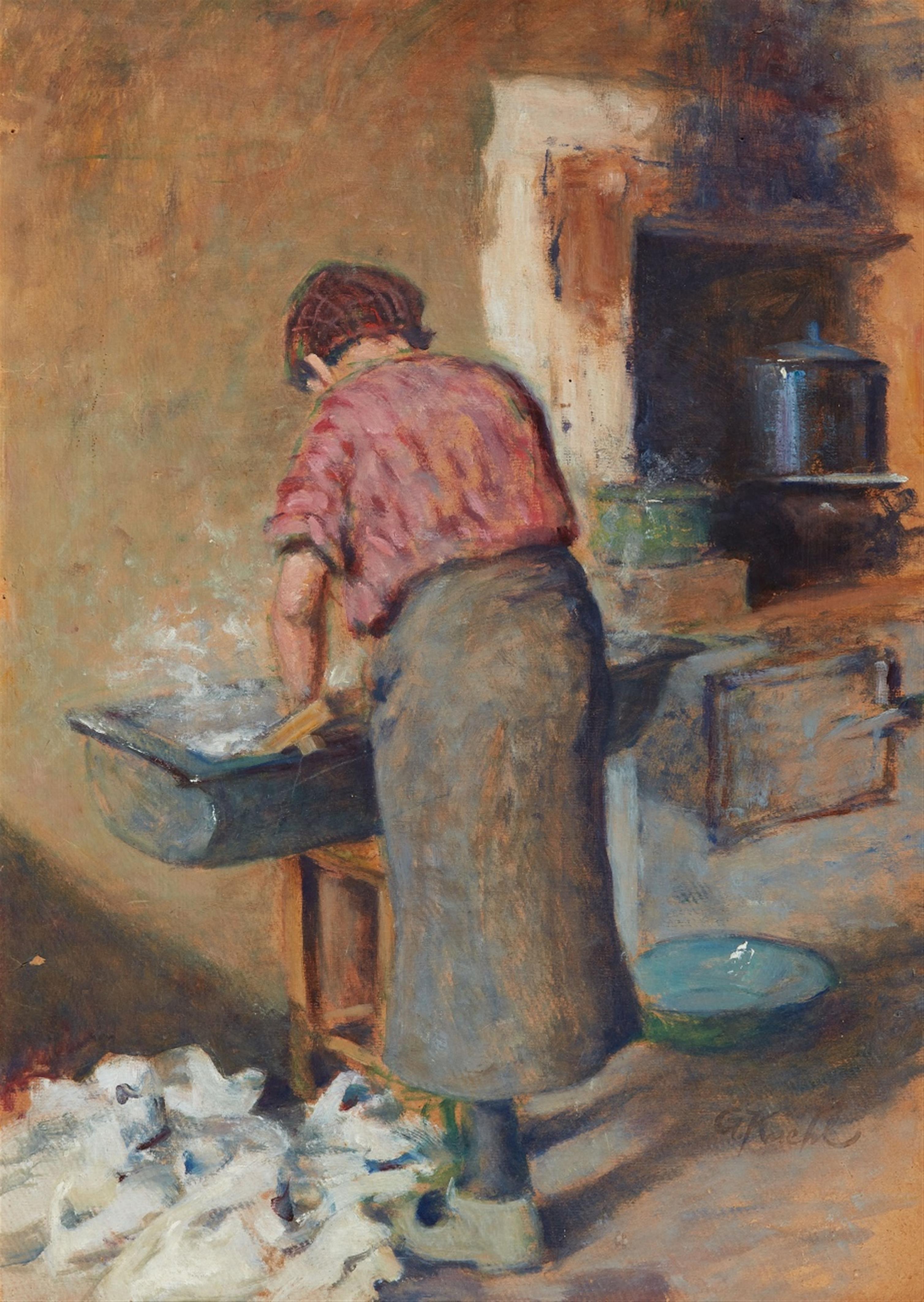 Gotthardt Kuehl - The Washerwoman - image-1