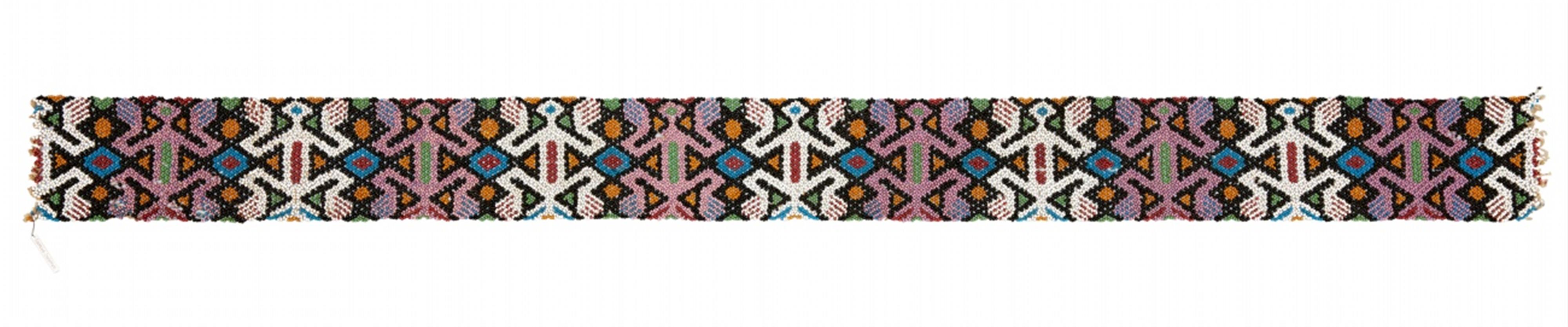 TWO DAYAK BASKETS AND A SUMBA BEADED LENGTH - image-1