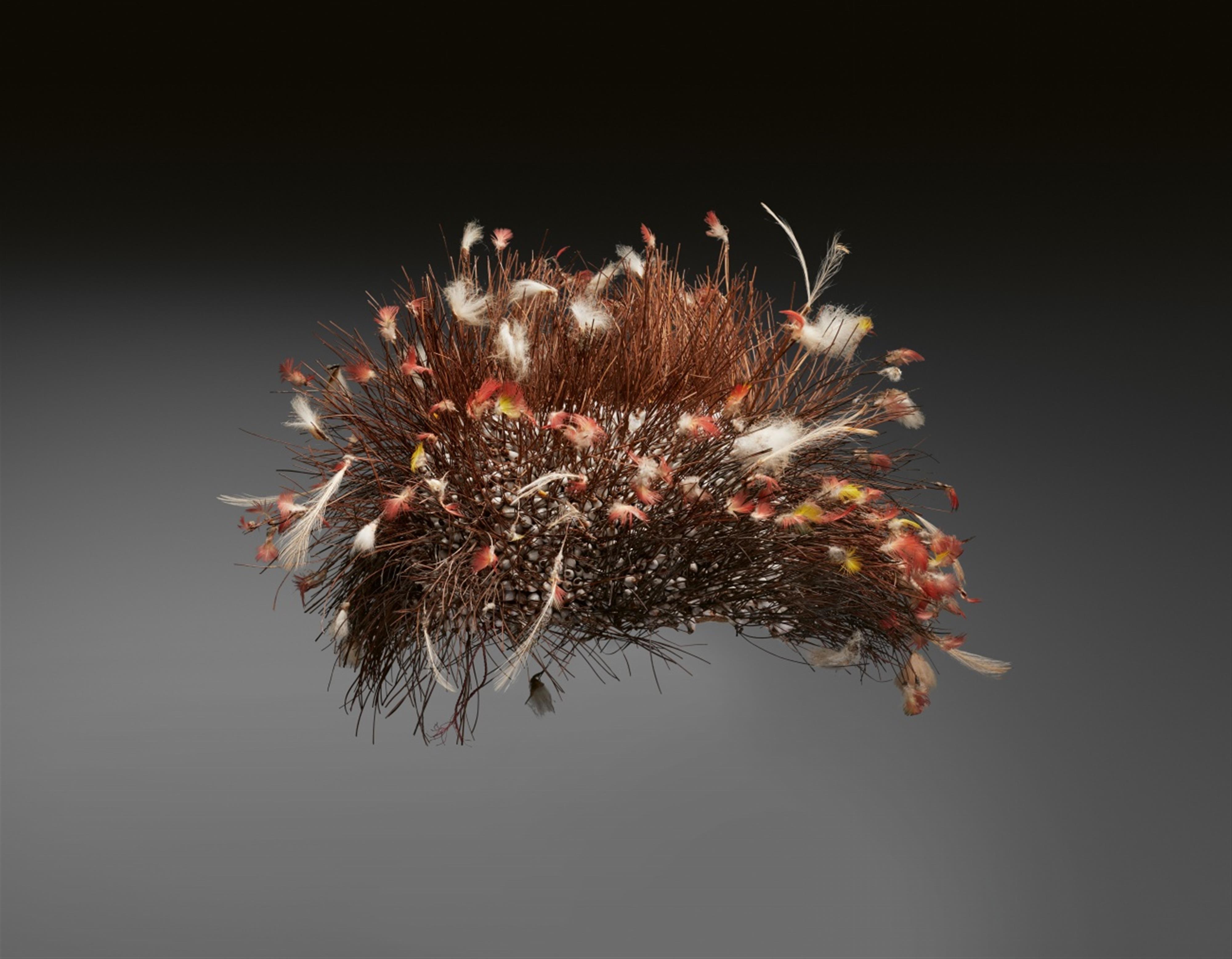 DANI HEADDRESS WITH SEEDS AND FEATHERS - image-1