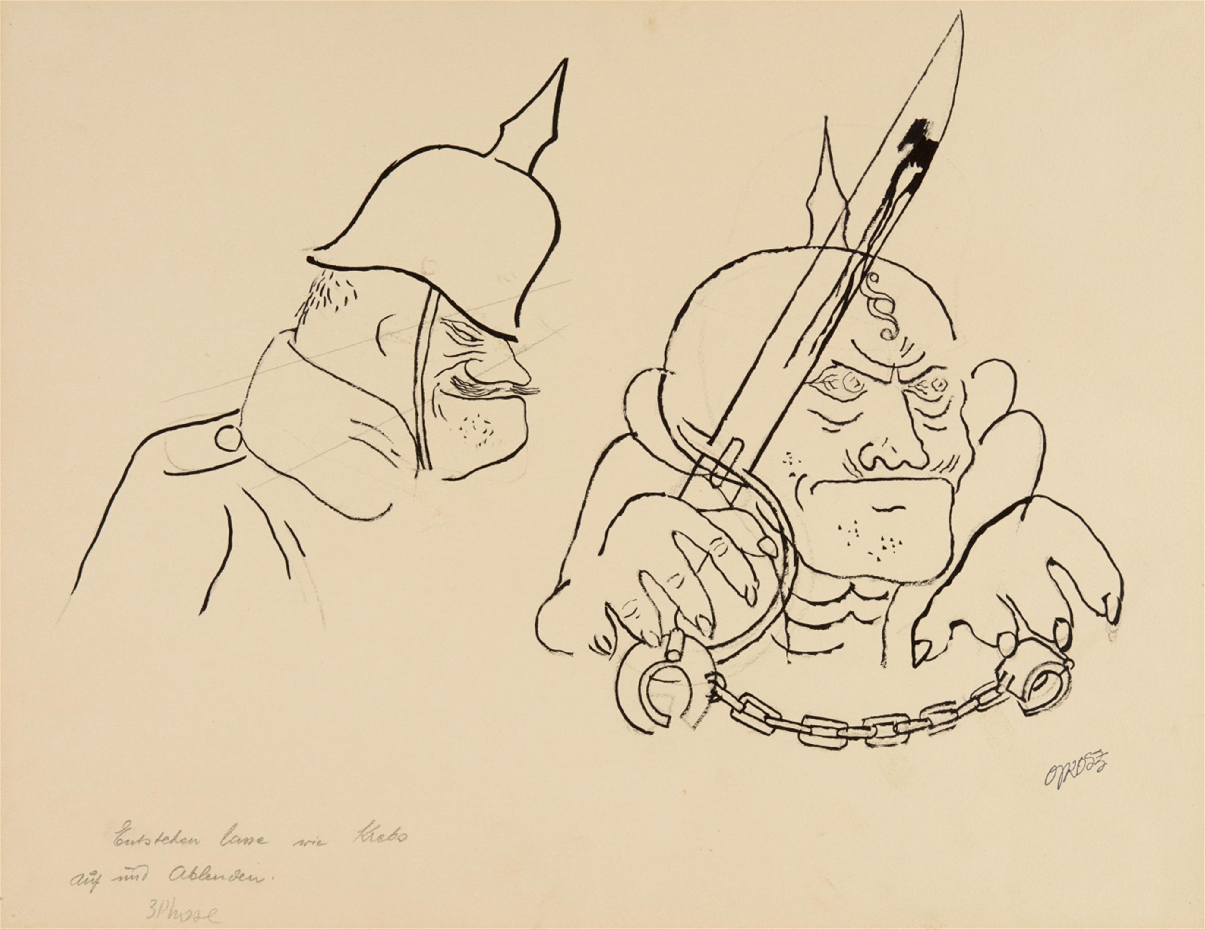 George Grosz - Hintergrundbild zu Soldat Schweijk - 2 Soldaten - image-1