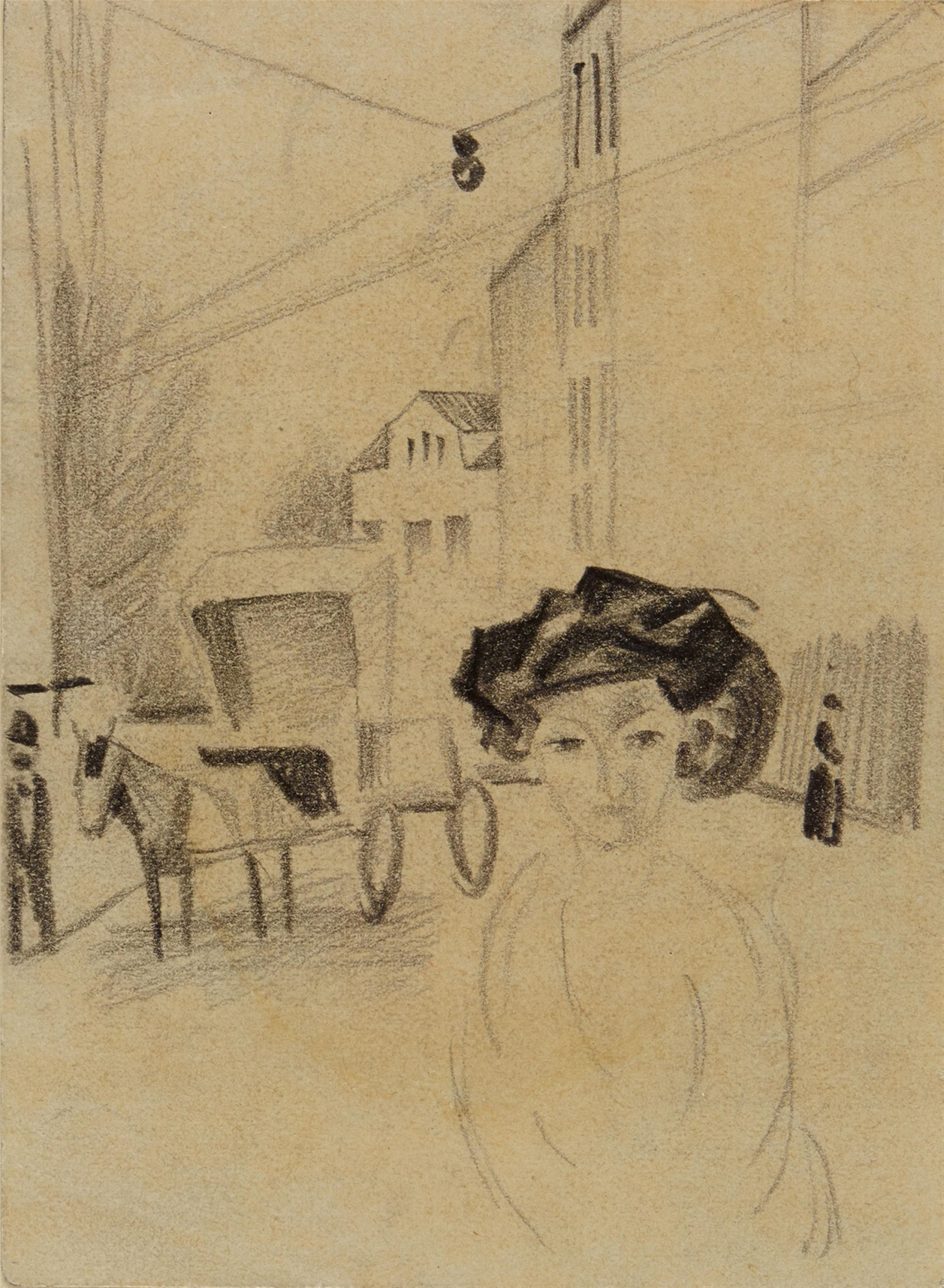 August Macke - Junge Frau auf der Strasse - image-1