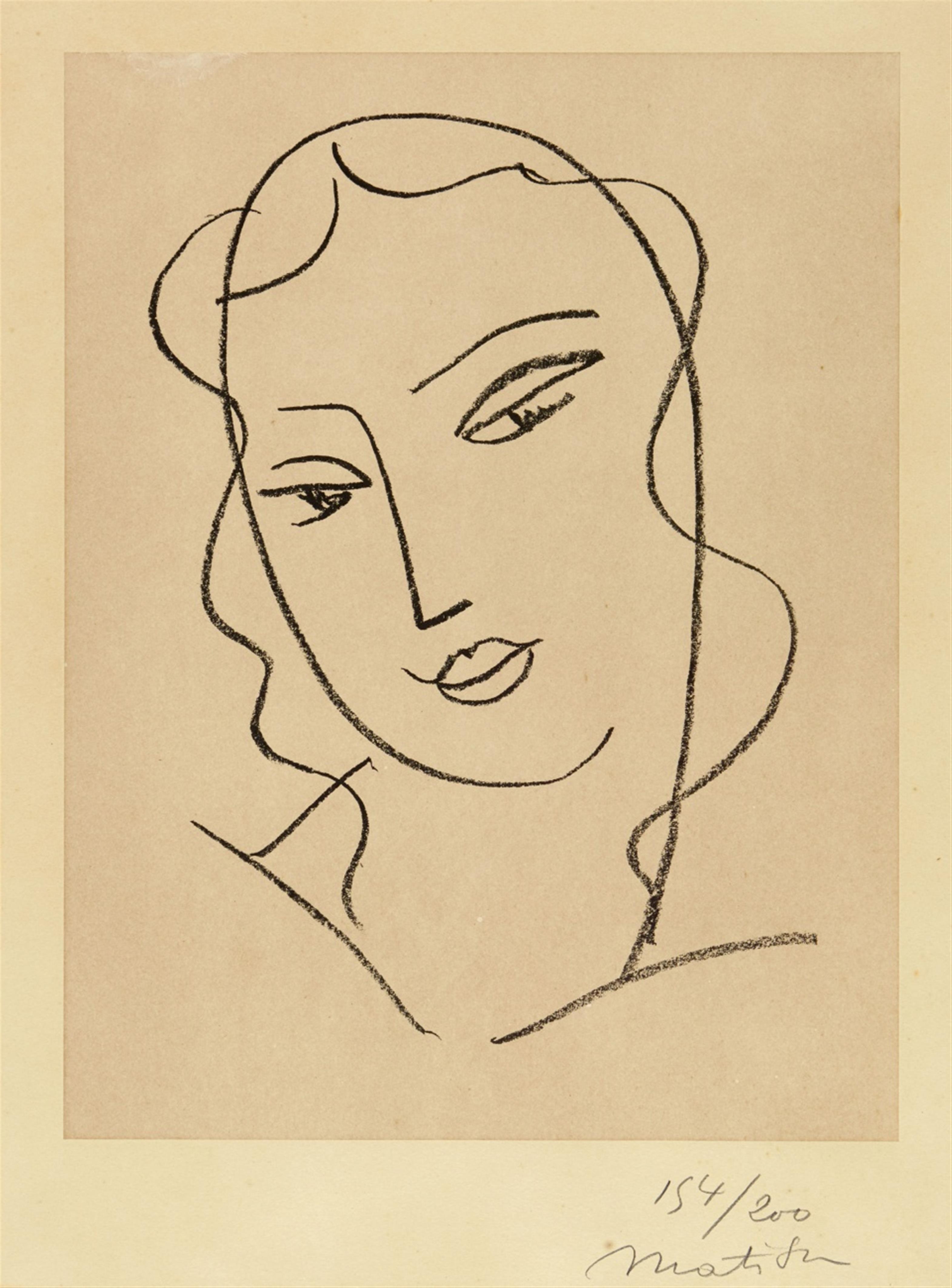 Henri Matisse - Etude pour la Vierge "Tête voilée" - image-1