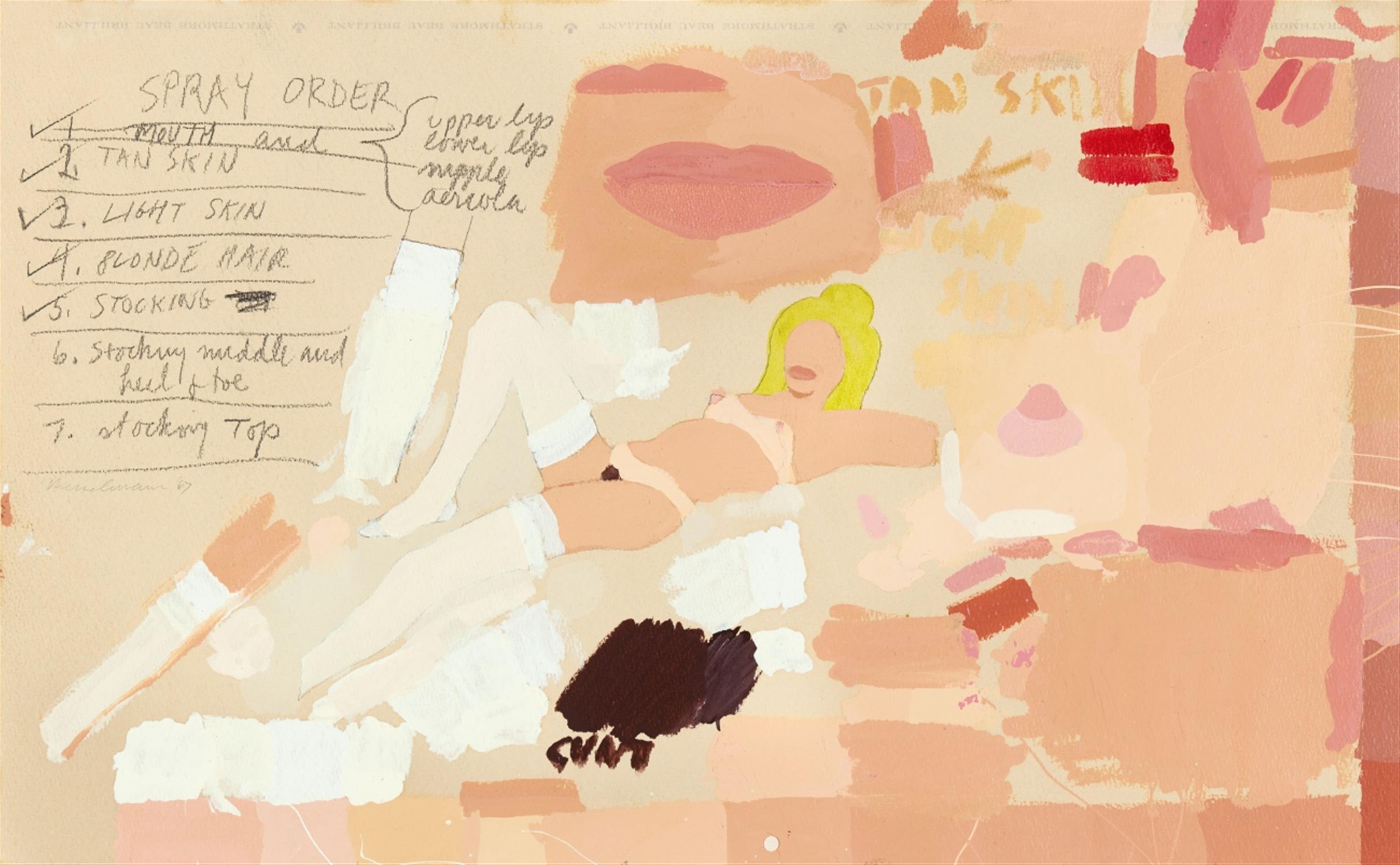 Tom Wesselmann - Paint Study for Great American Nude #82 - image-1