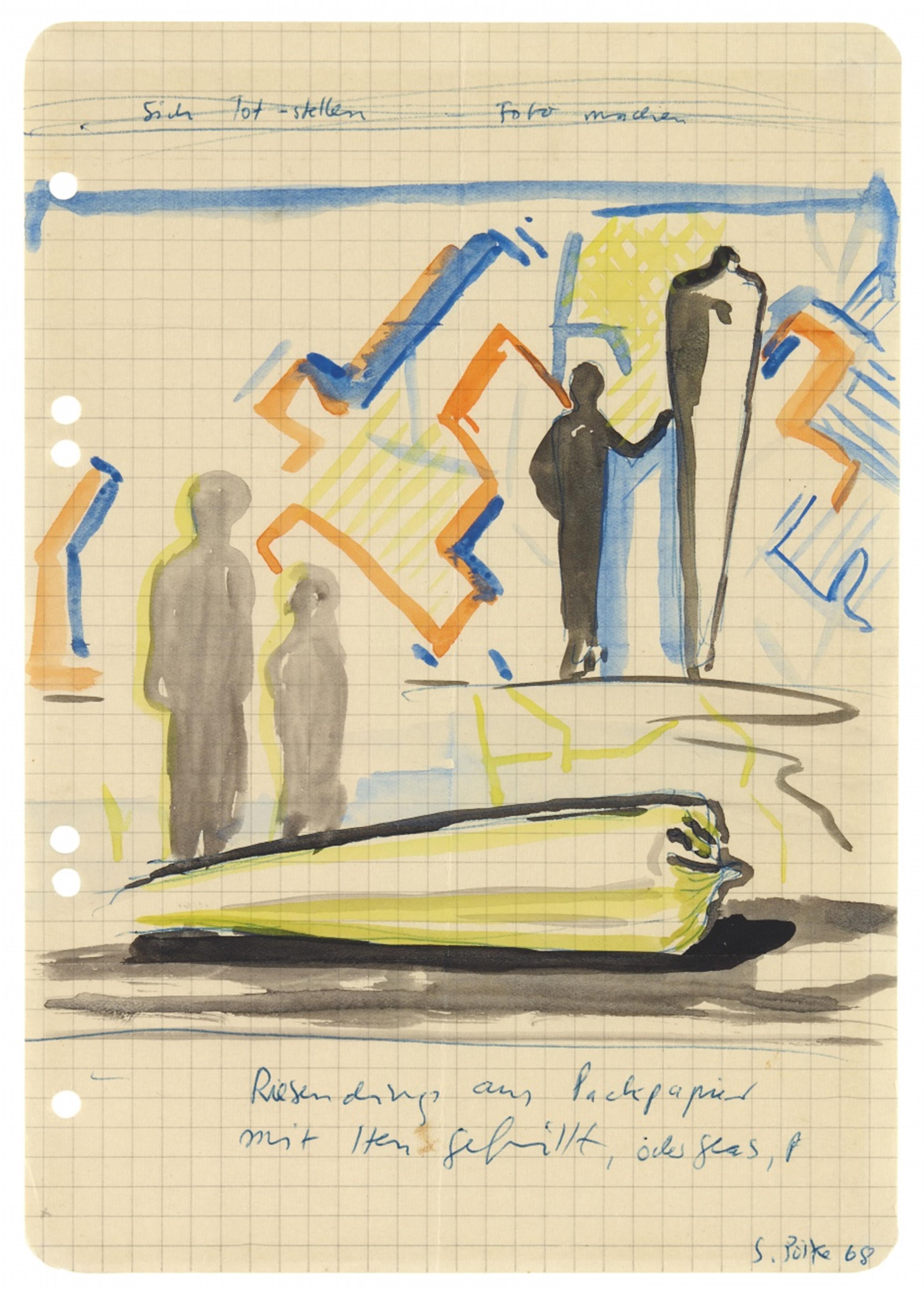 Sigmar Polke - Untitled (Riesending aus Packpapier...) - image-1