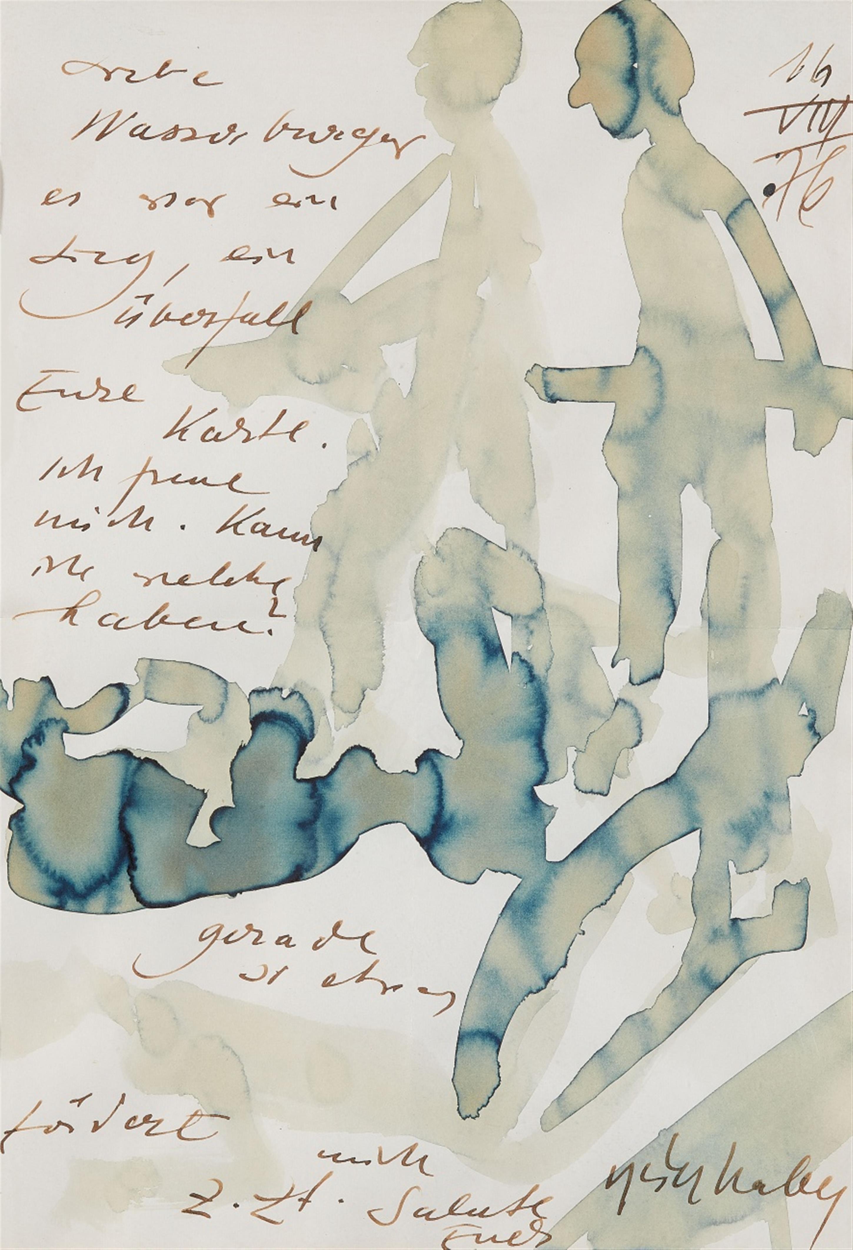 H.A.P Grieshaber - Untitled (Artist's letter) - image-1