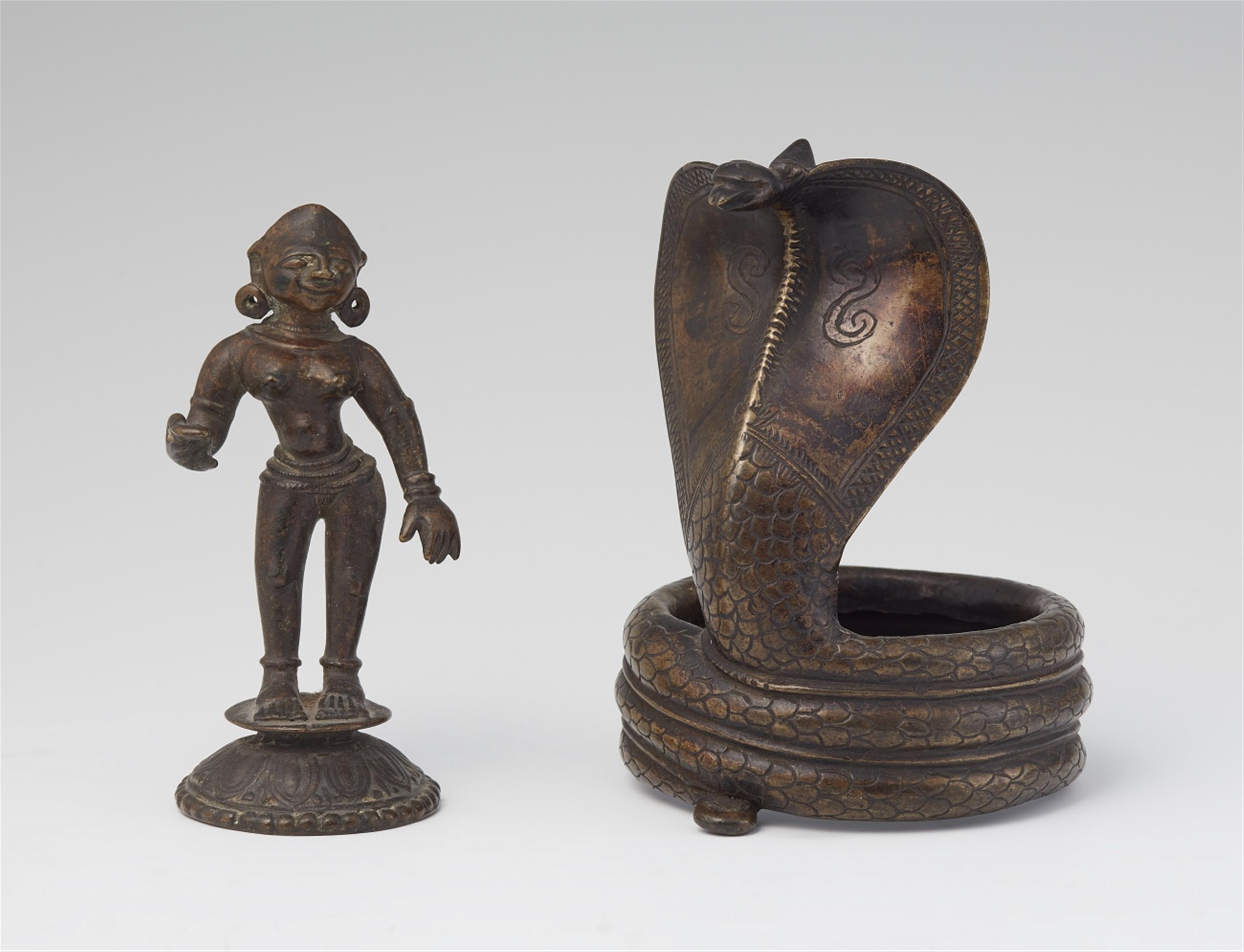 Two copper alloy figures. Probably 19th century - image-1