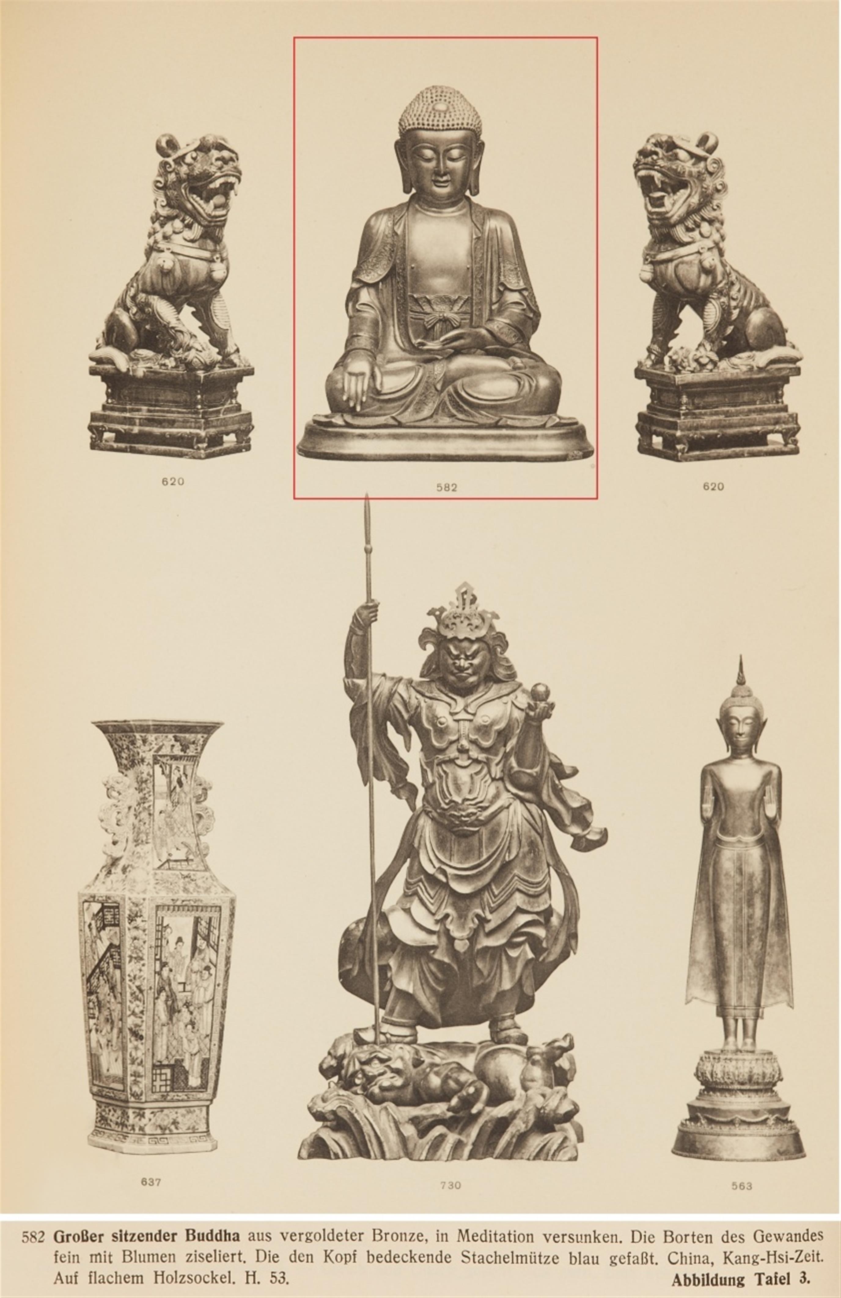 A large gilt bronze figure of Buddha Shakyamuni. Ming dynasty, 17th century - image-3