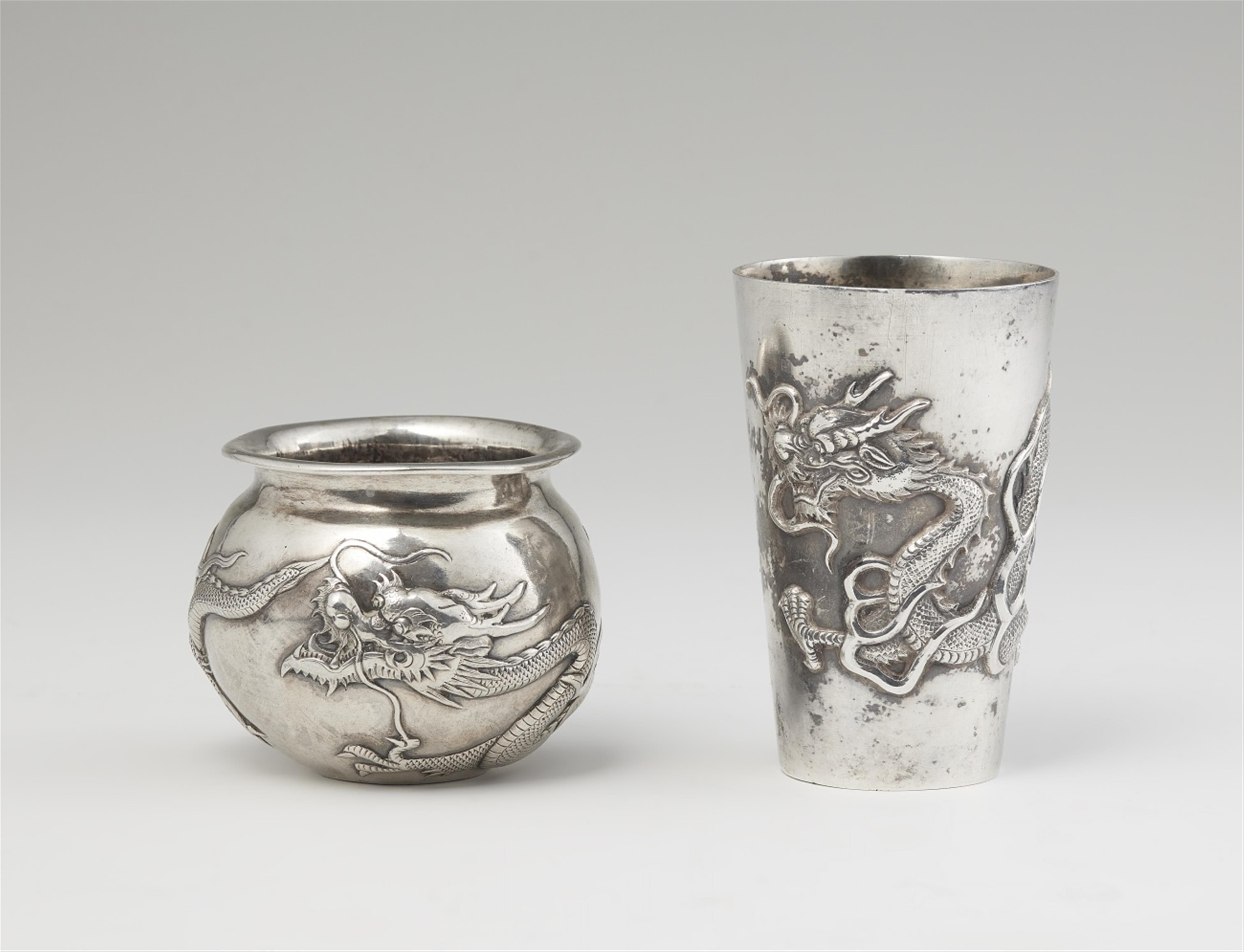 Two small silver vessels. Around 1900 - image-1
