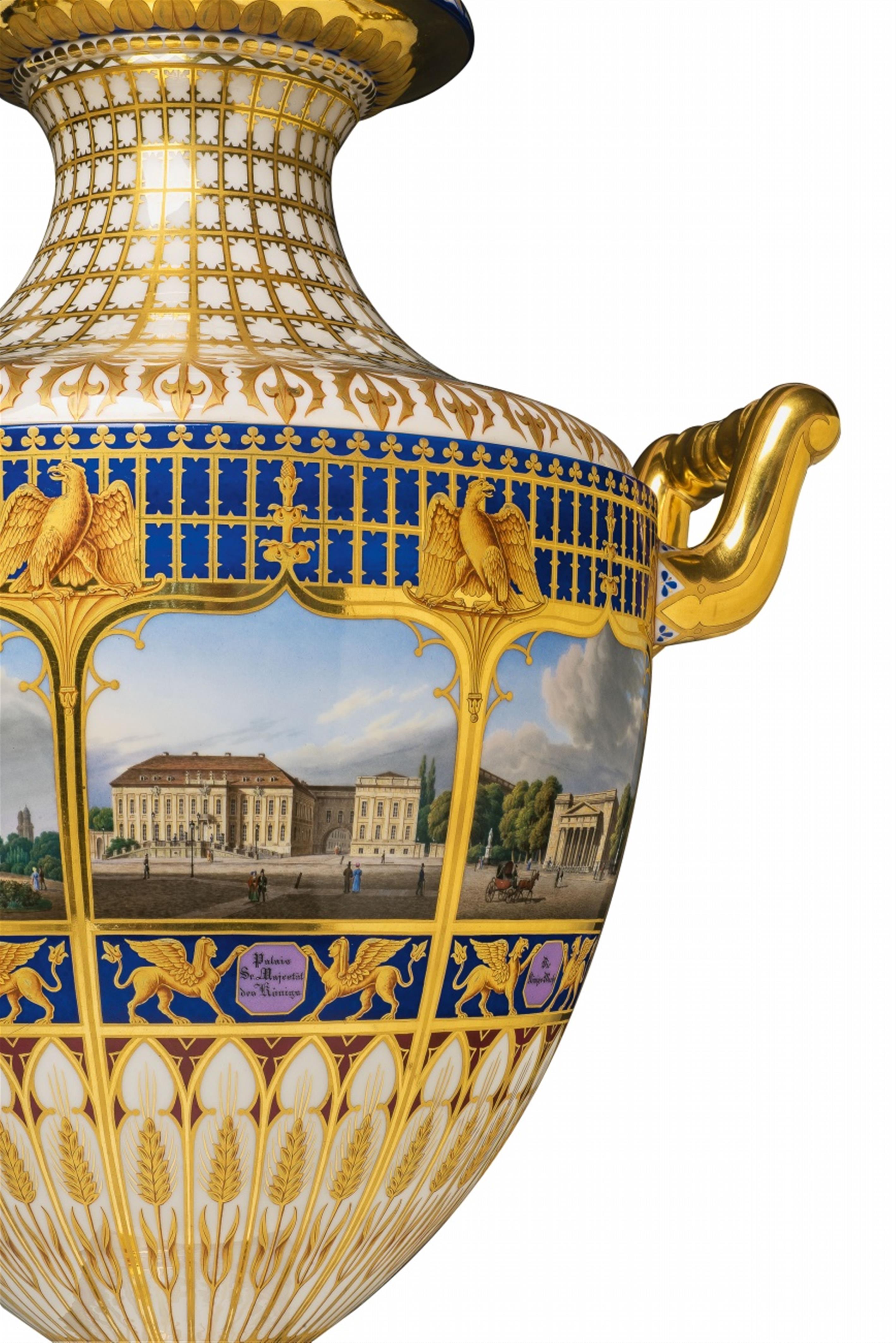 A Berlin KPM porcelain vase with views of Berlin - image-6