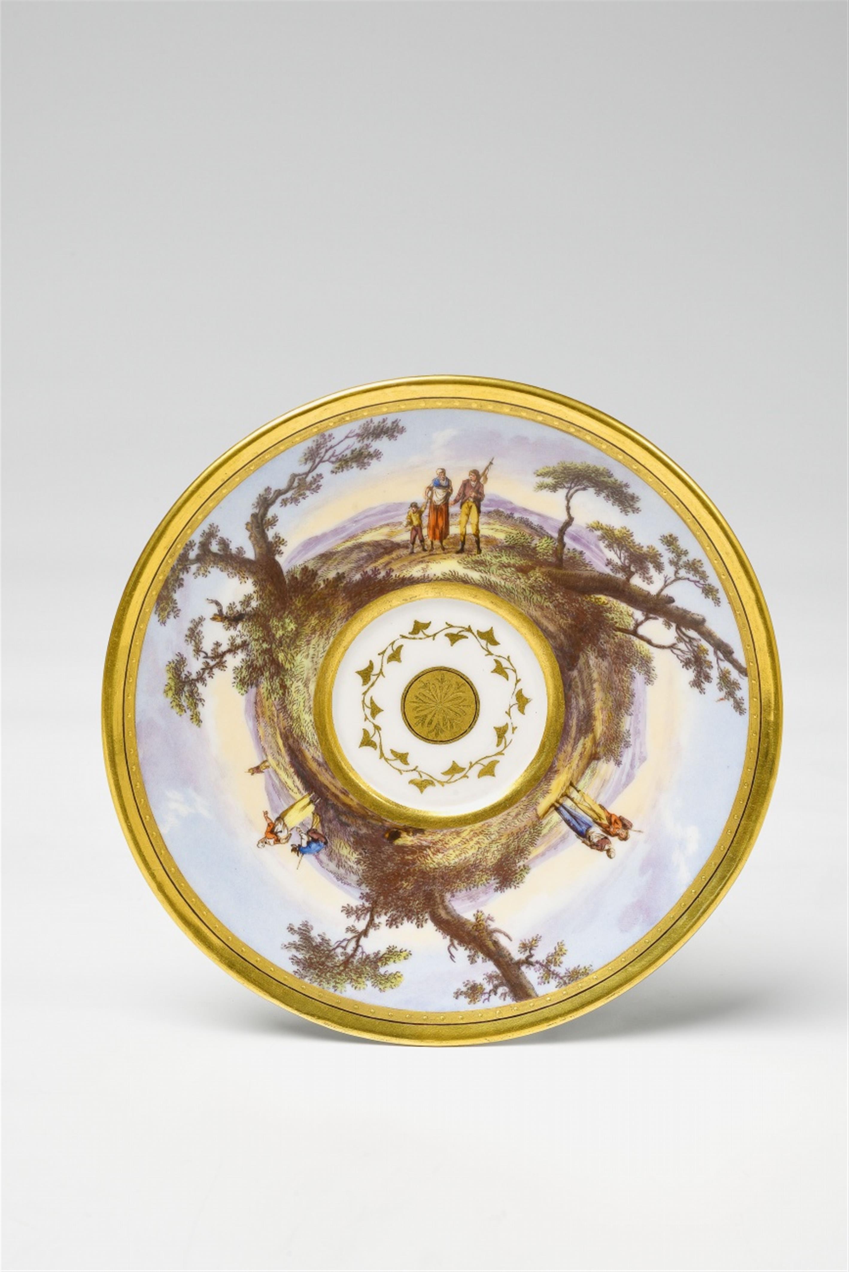 A Berlin KPM cup and saucer with Italian landscapes - image-2