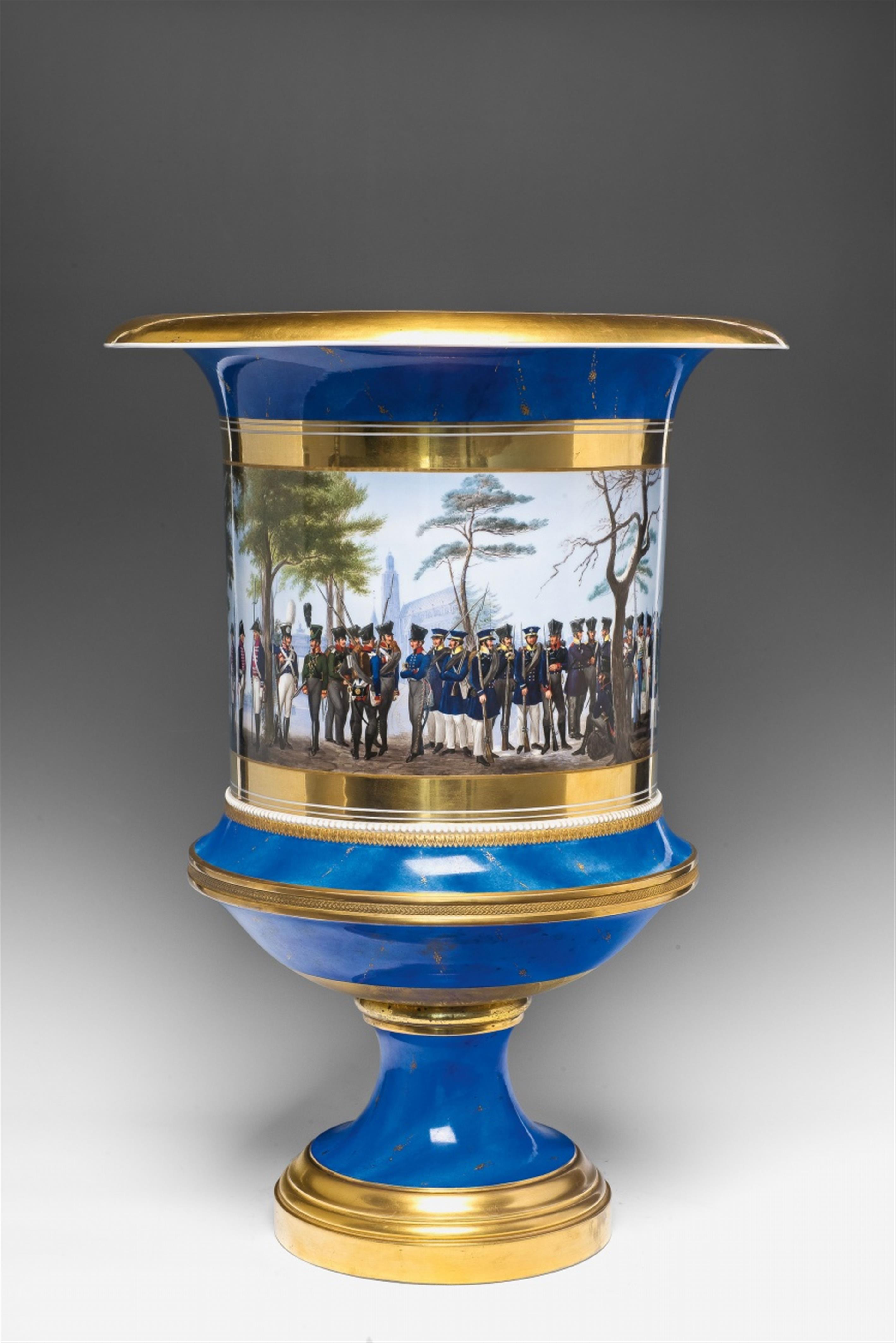 A Berlin KPM porcelain vase made for General Friedrich Wilhelm von Jagow - image-1
