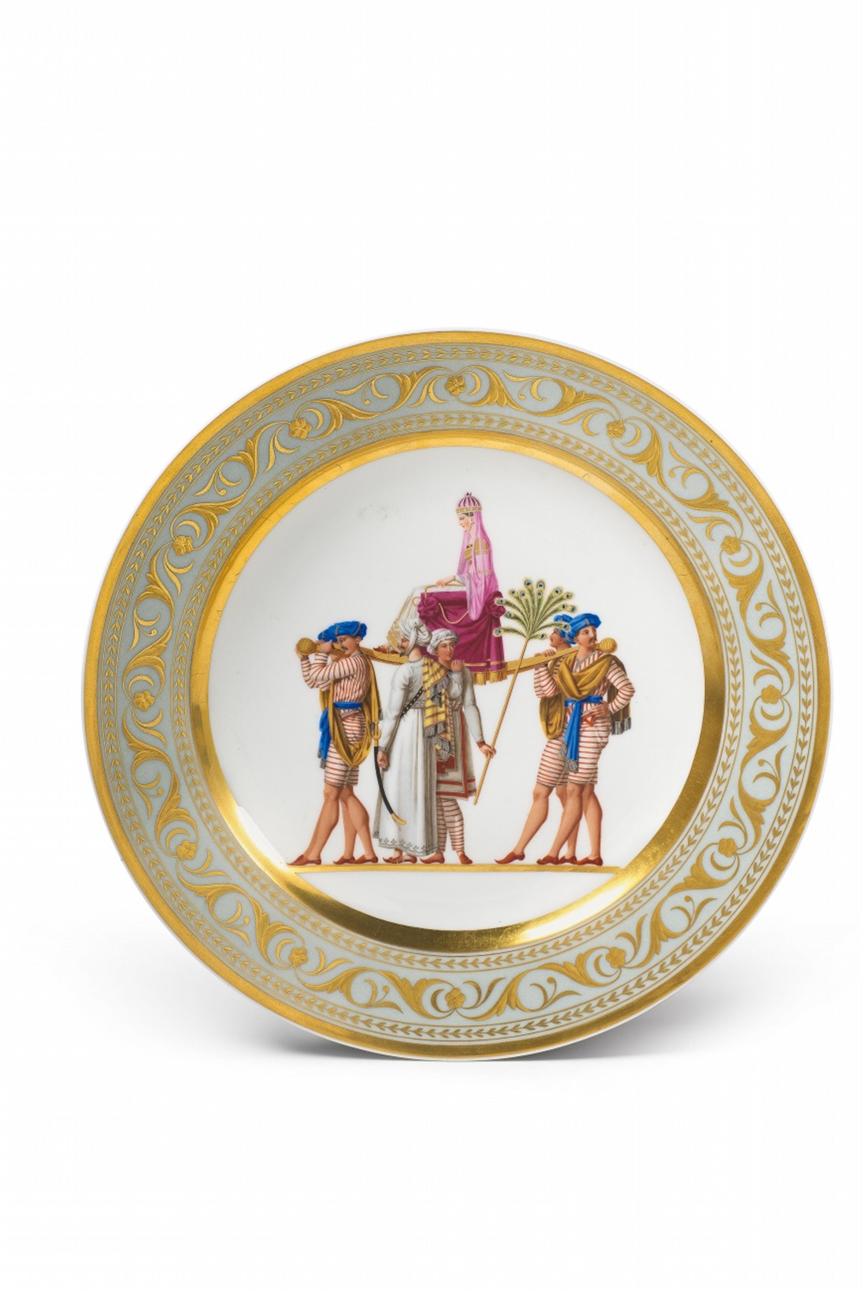 A Berlin KPM porcelain plate with a scene from Lalla Rûkh - image-1