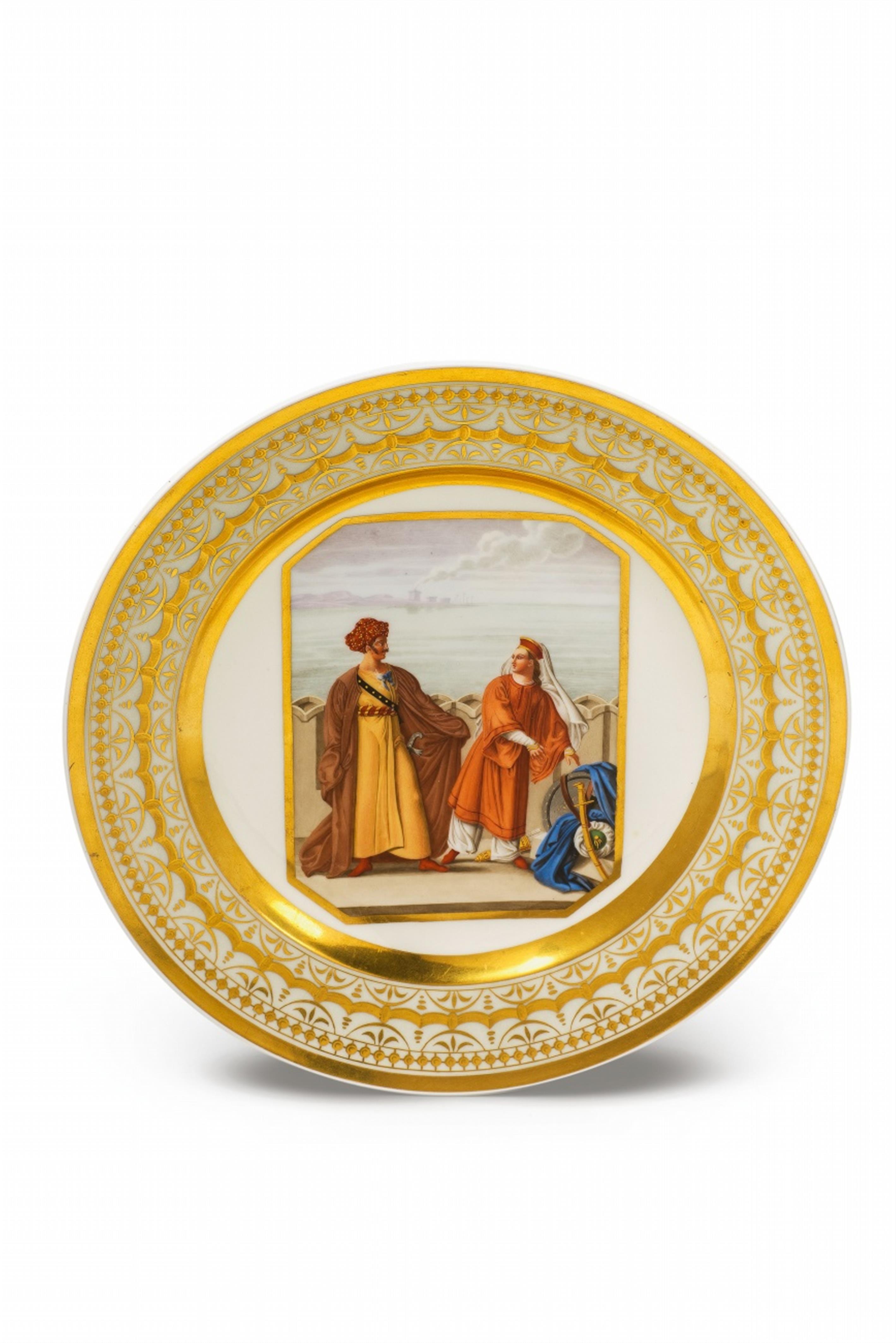A Berlin KPM porcelain plate with a motif from Lalla Rûkh - image-1