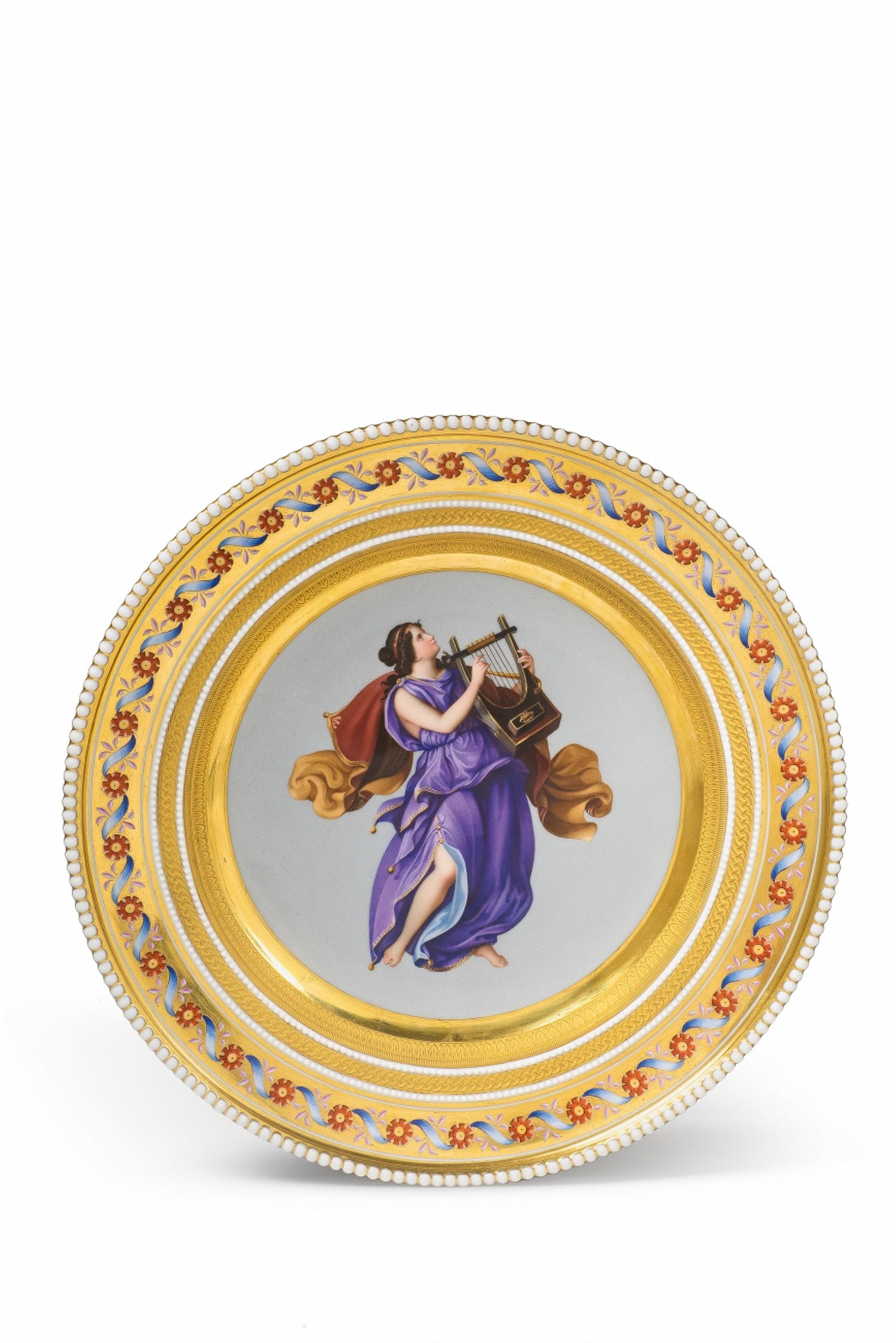 A Berlin KPM porcelain plate from the godparent's service for Friedrich Franz von Mecklenburg-Schwerin - image-1
