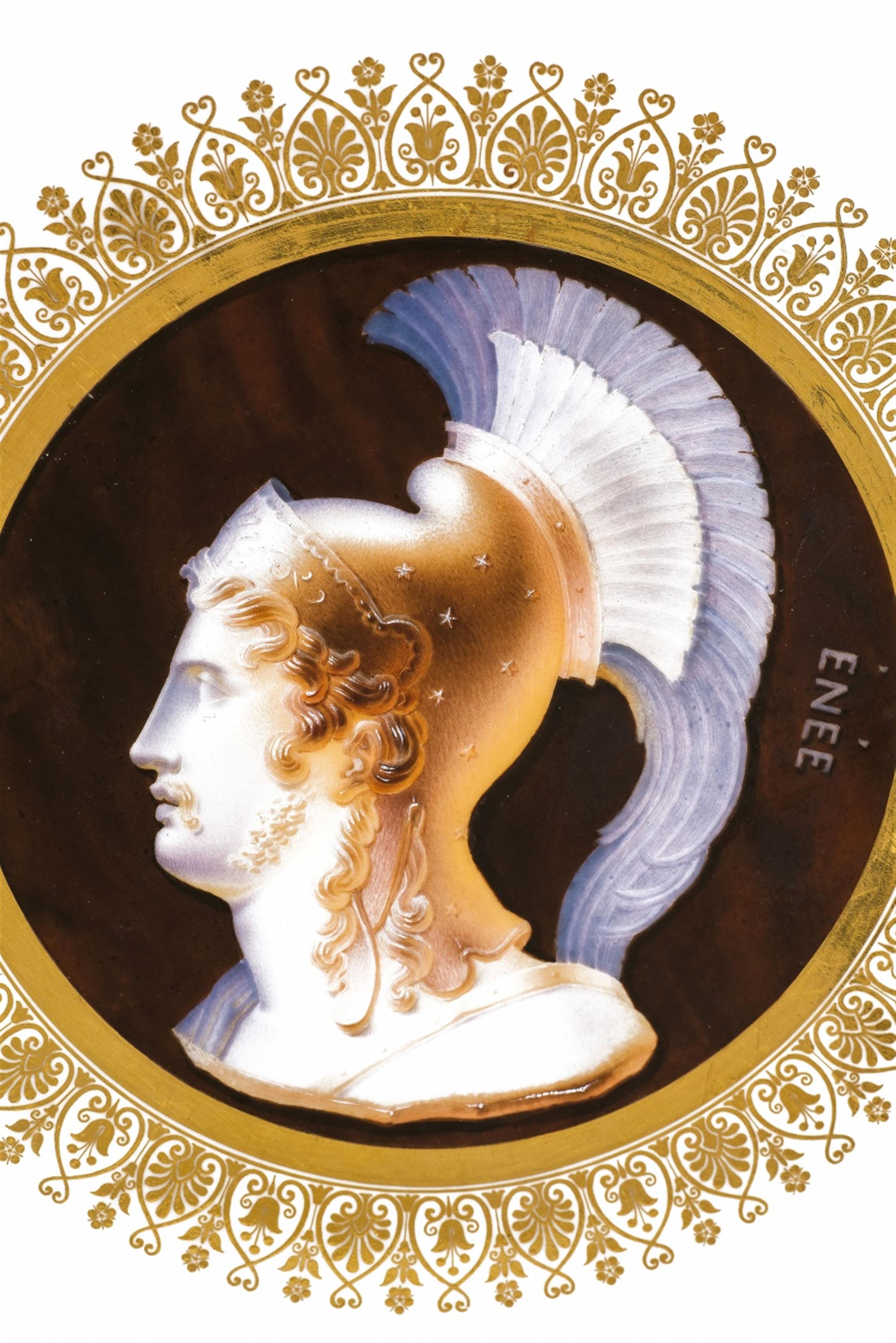 A Sèvres porcelain plate with a cameo portrait of Aeneas - image-2