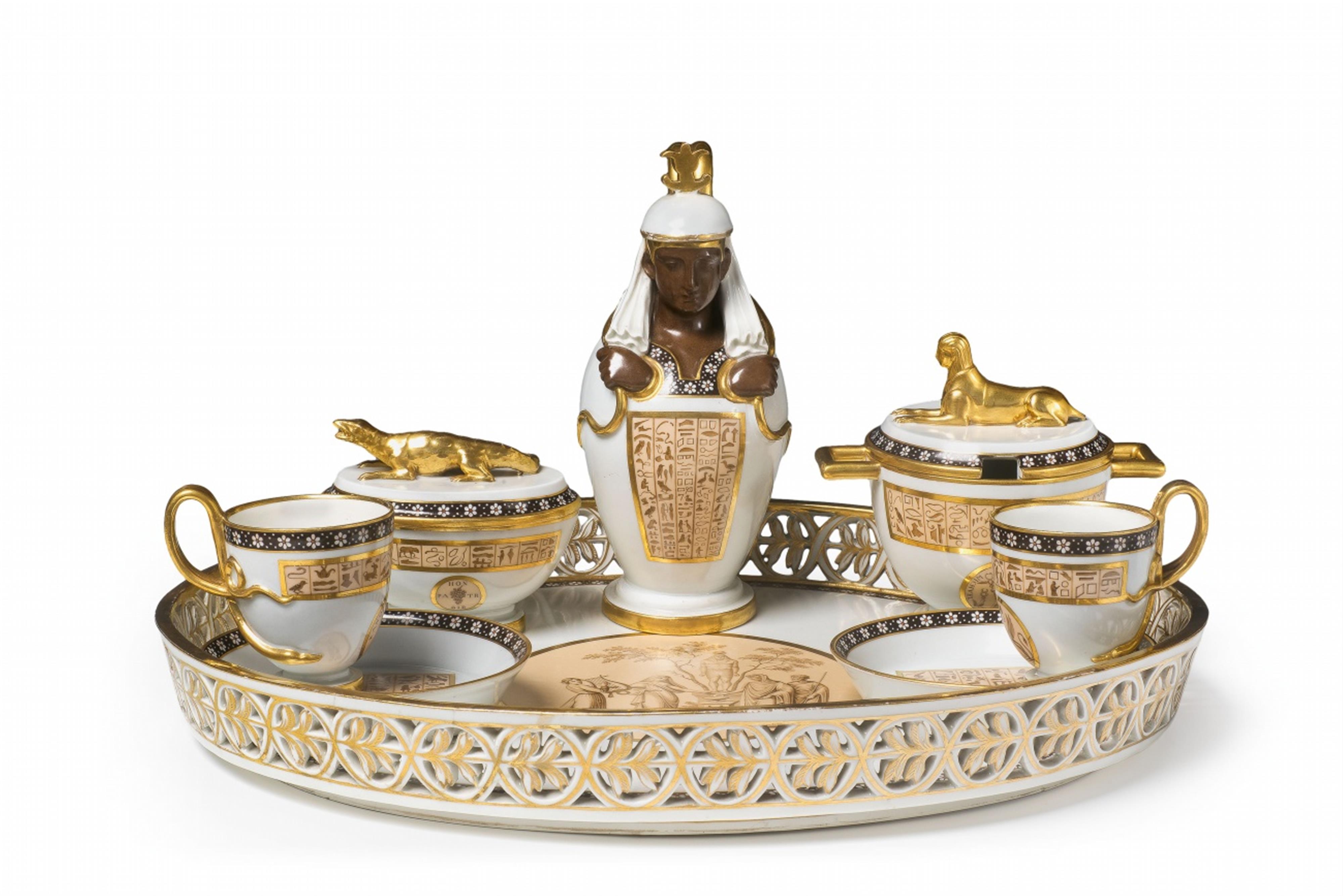 A Sorgenthal porcelain tête à tête in the Egyptian taste - image-1