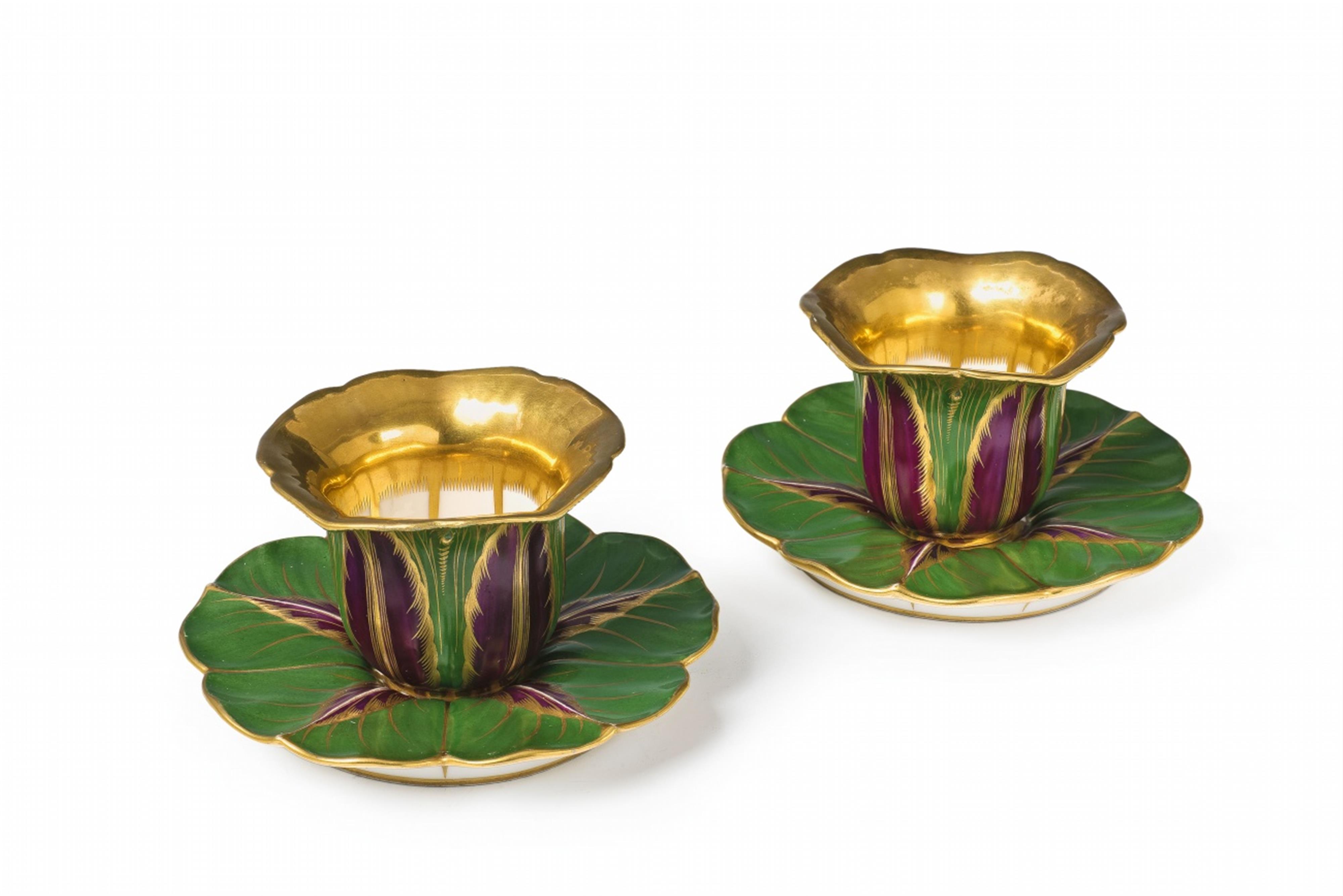 A pair of Sèvres porcelain flower cups - image-1