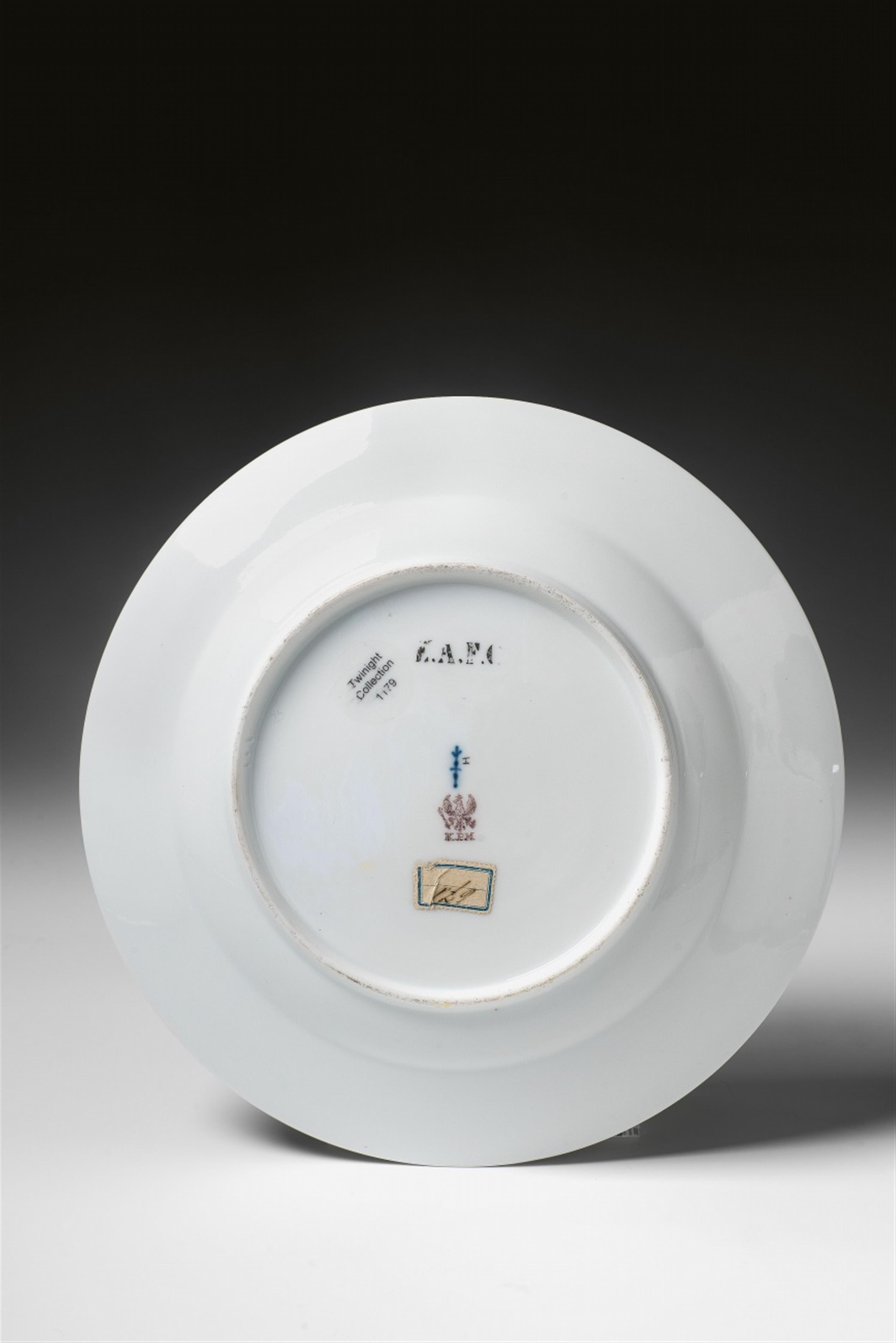 A Berlin KPM porcelain plate with a large floral bouquet - image-2