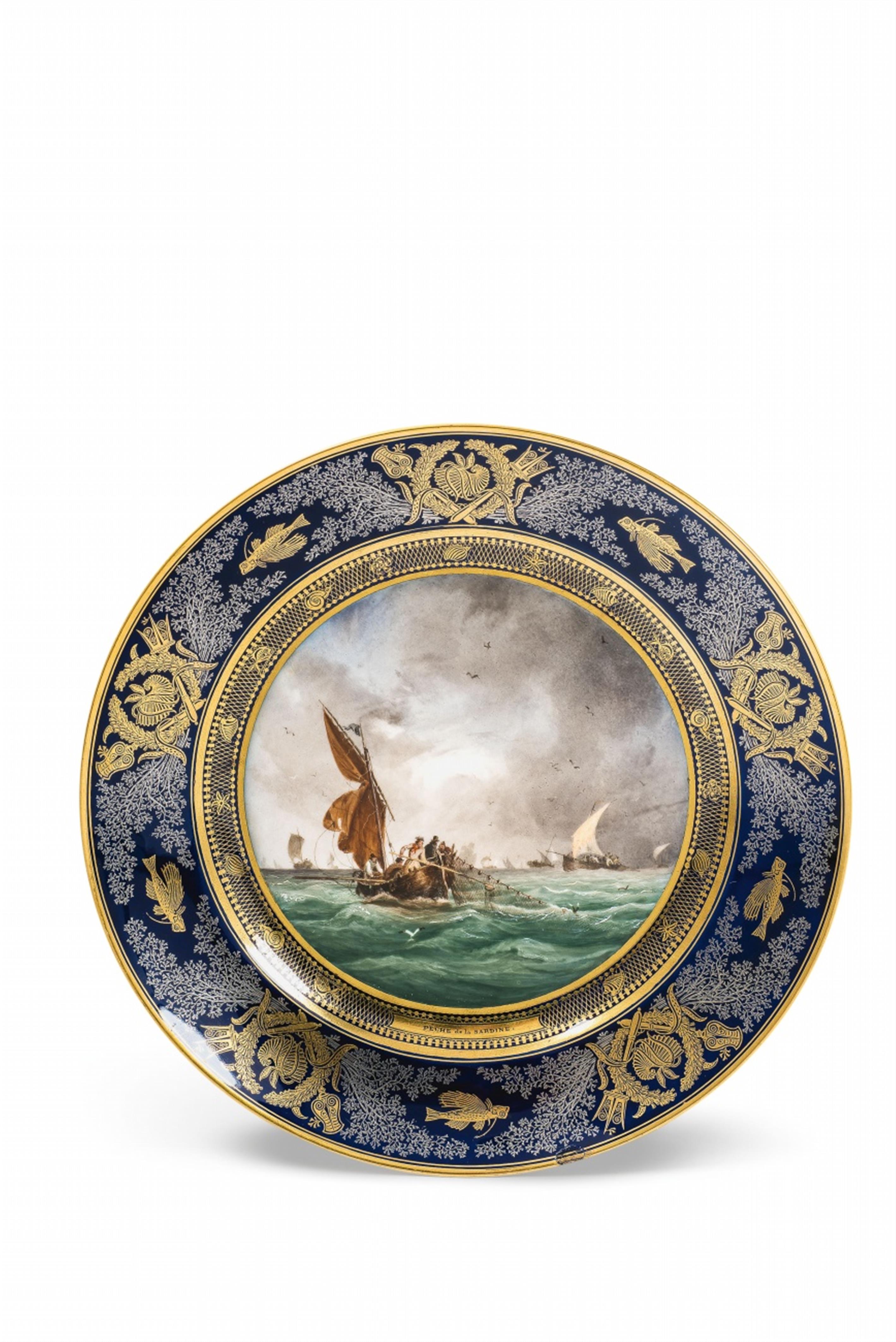A Sèvres porcelain plate from the "service des pêches" - image-1